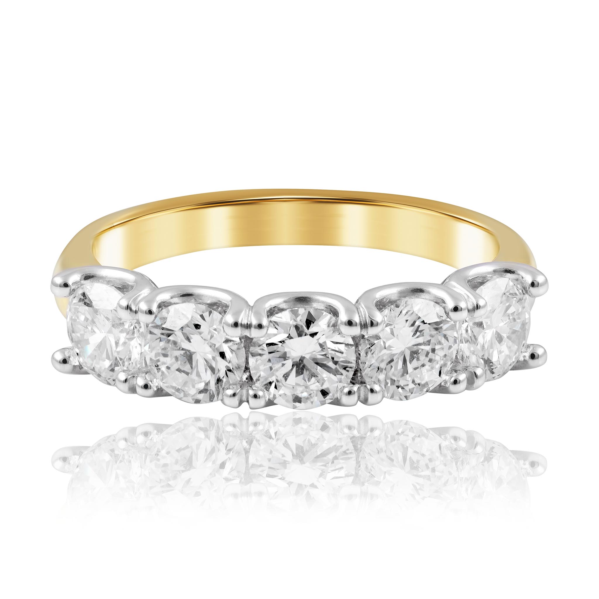 Round Brilliant Cut Five stone