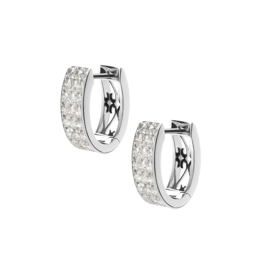 3ct Rectangular Shaped Hoop Earrings
