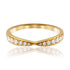 Pinched Diamond Wedding Ring