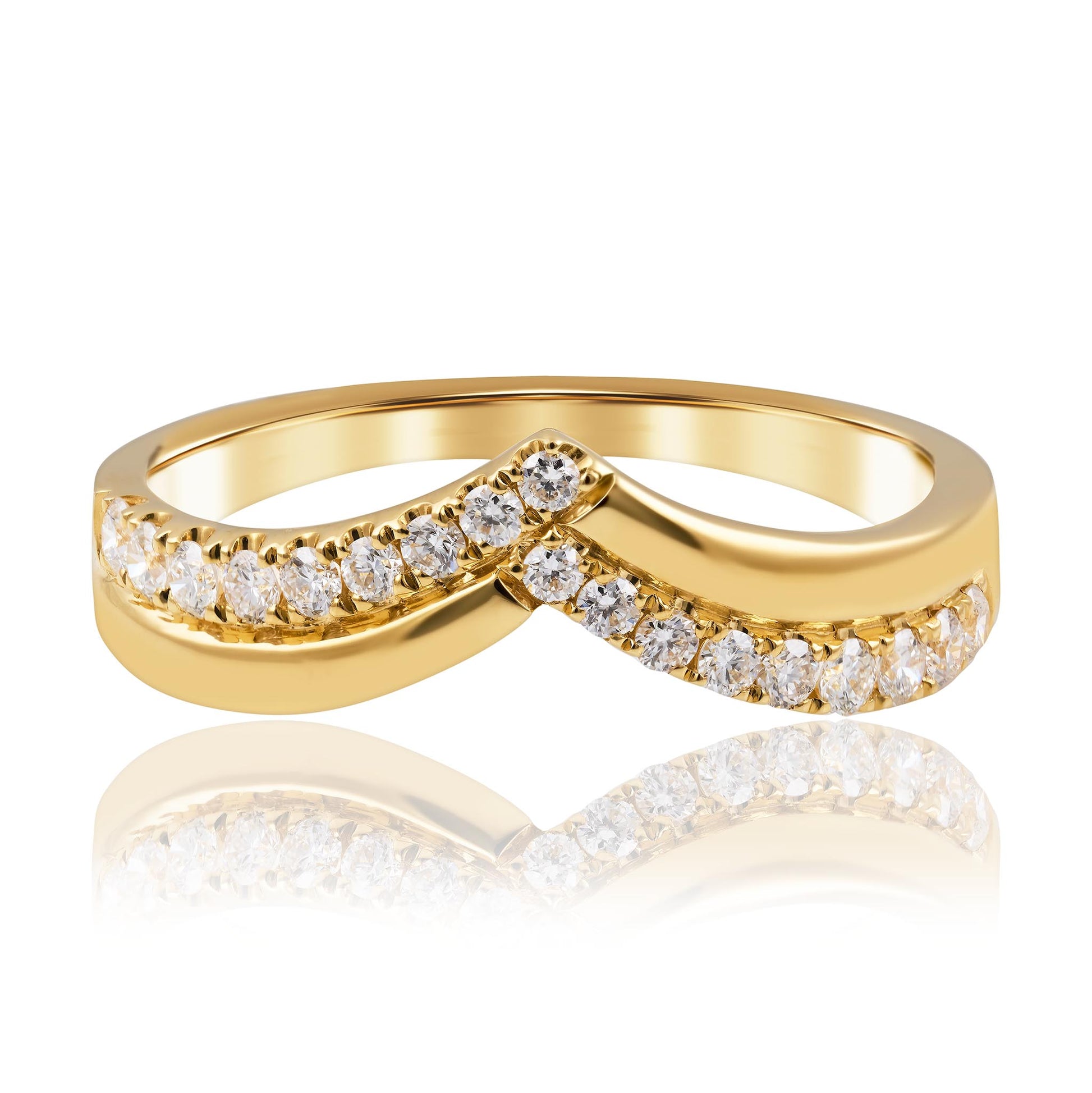 Split Design Diamond Wedding Ring