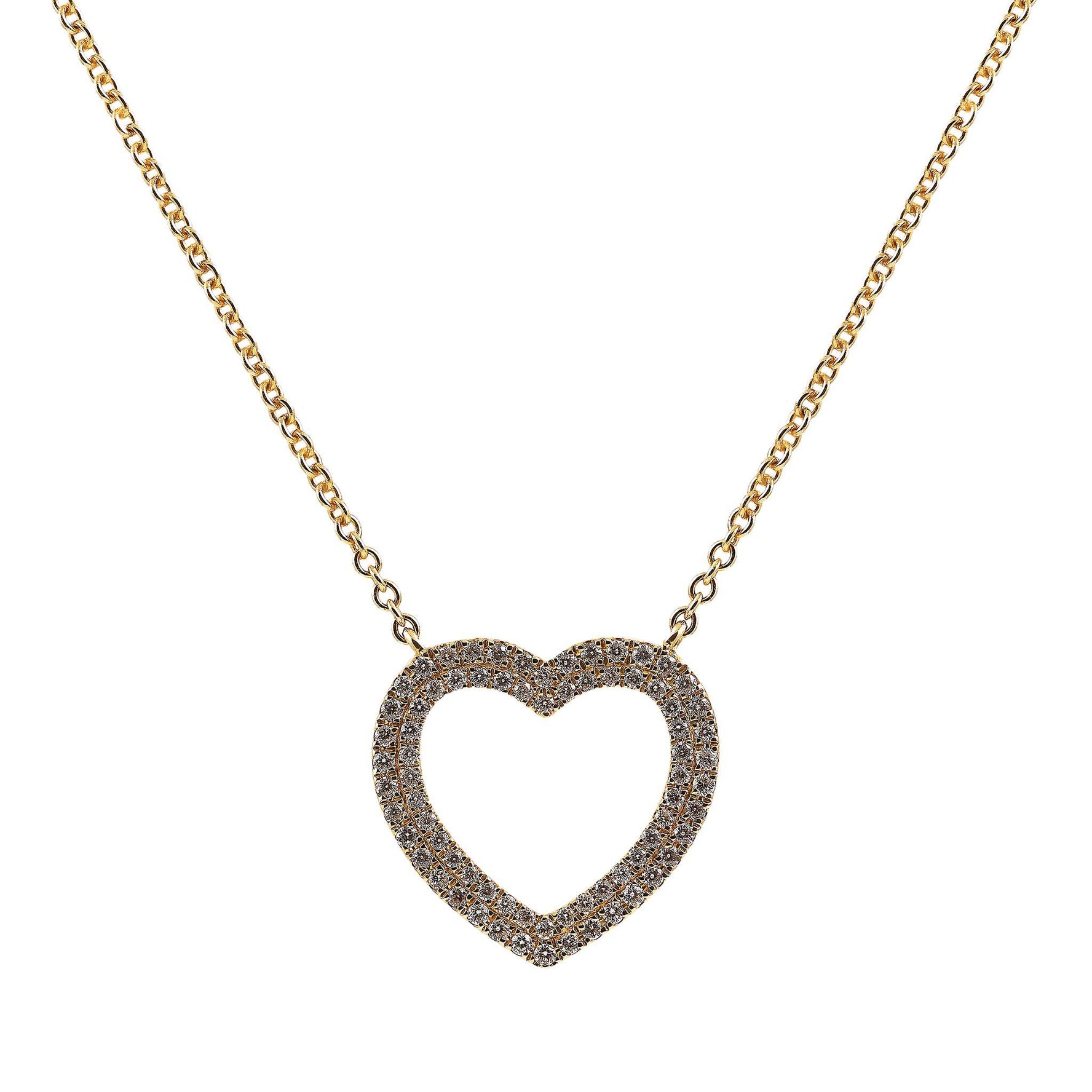 Heart Shape Diamond Necklace