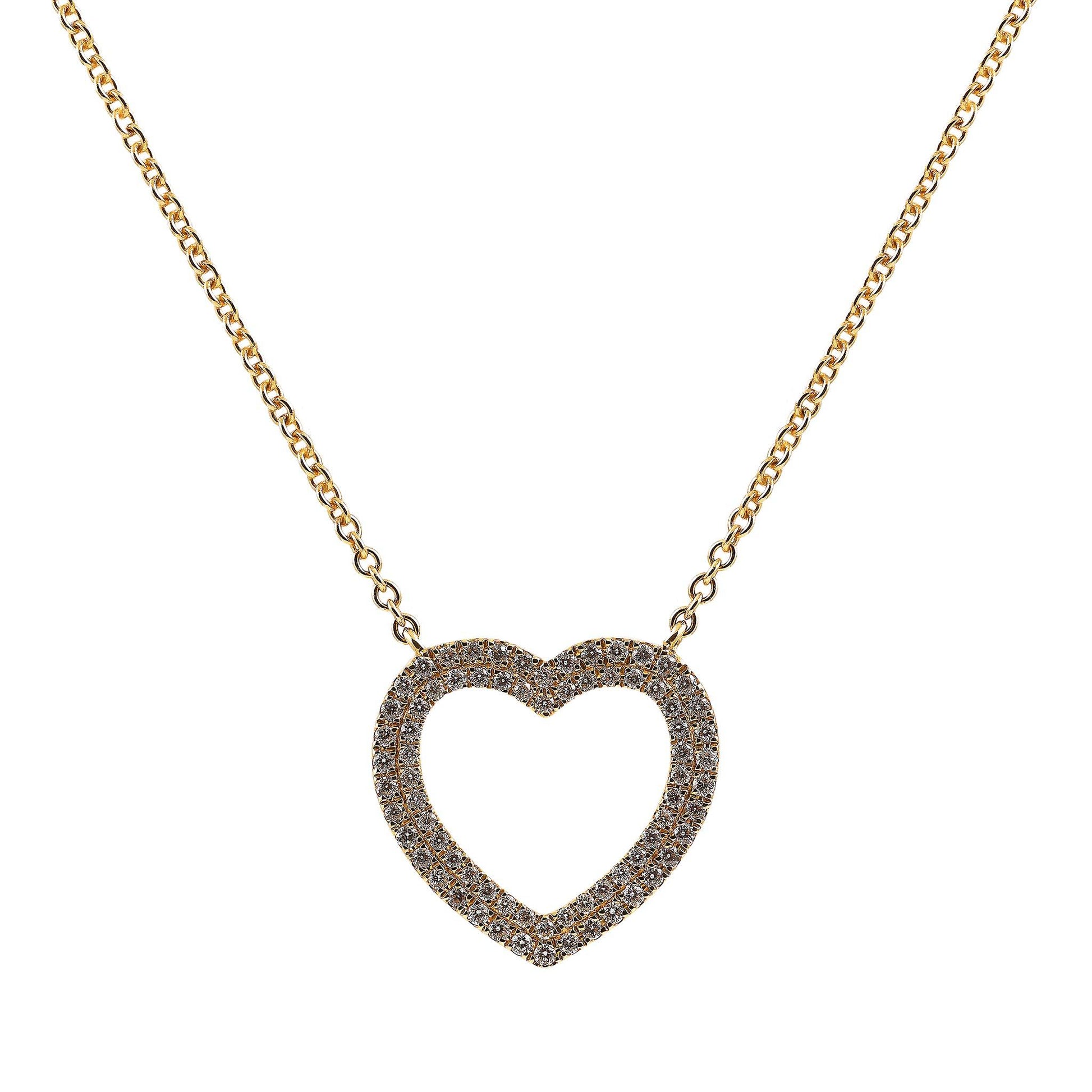 Heart Shape Diamond Necklace