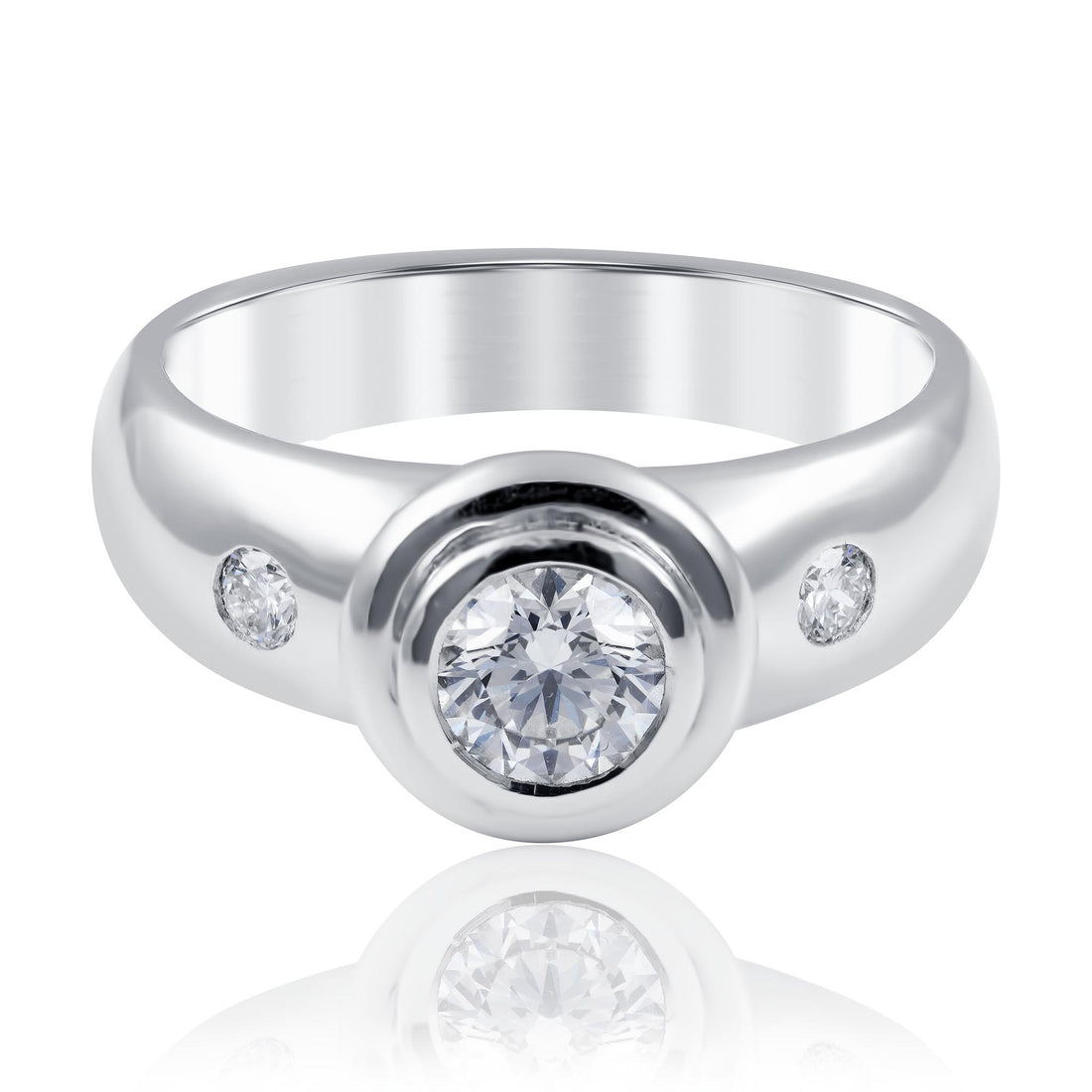 Bezel Set Diamond Ring