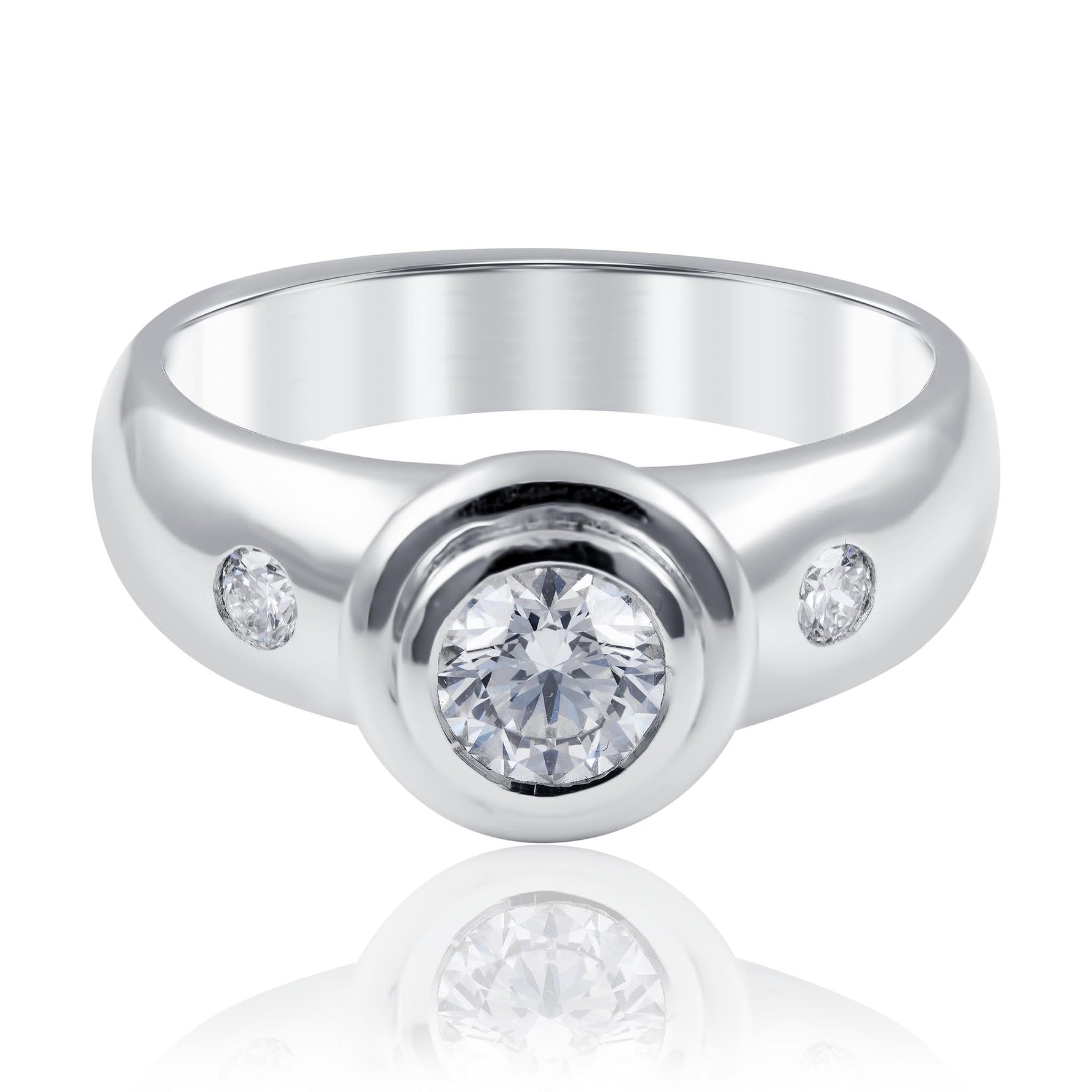 Bezel Set Diamond Ring