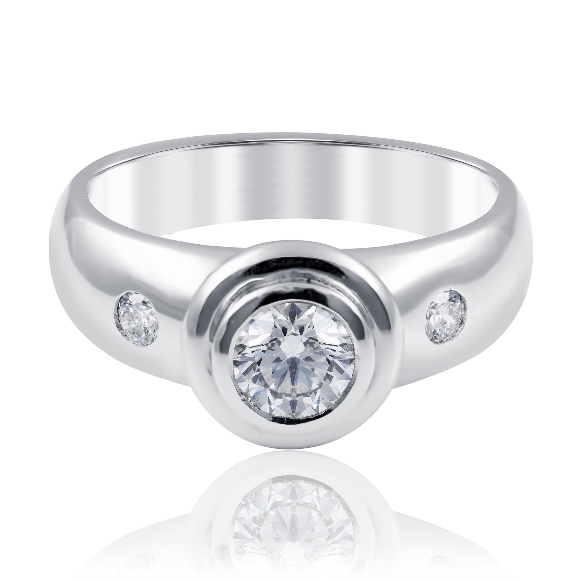 Bezel Set Diamond Ring
