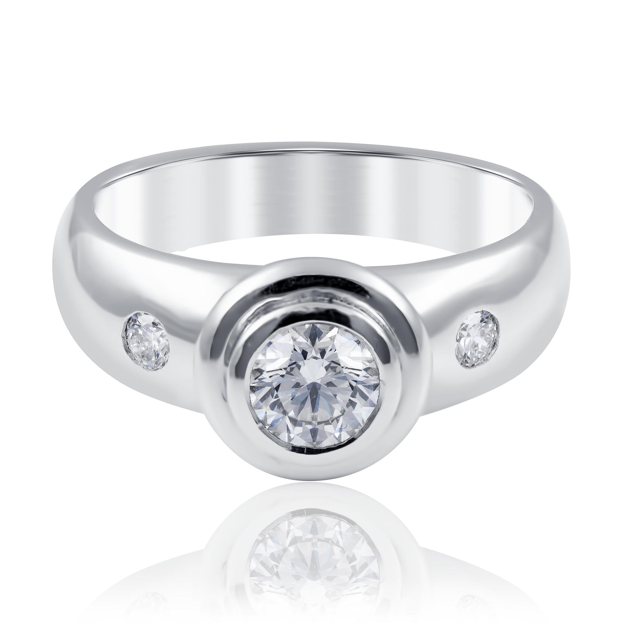 Bezel Set Diamond Ring