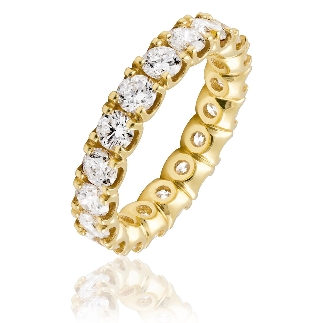 Yellow Gold Diamond Full Hoop Ring