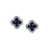 Sapphire and Diamond Clover Studs