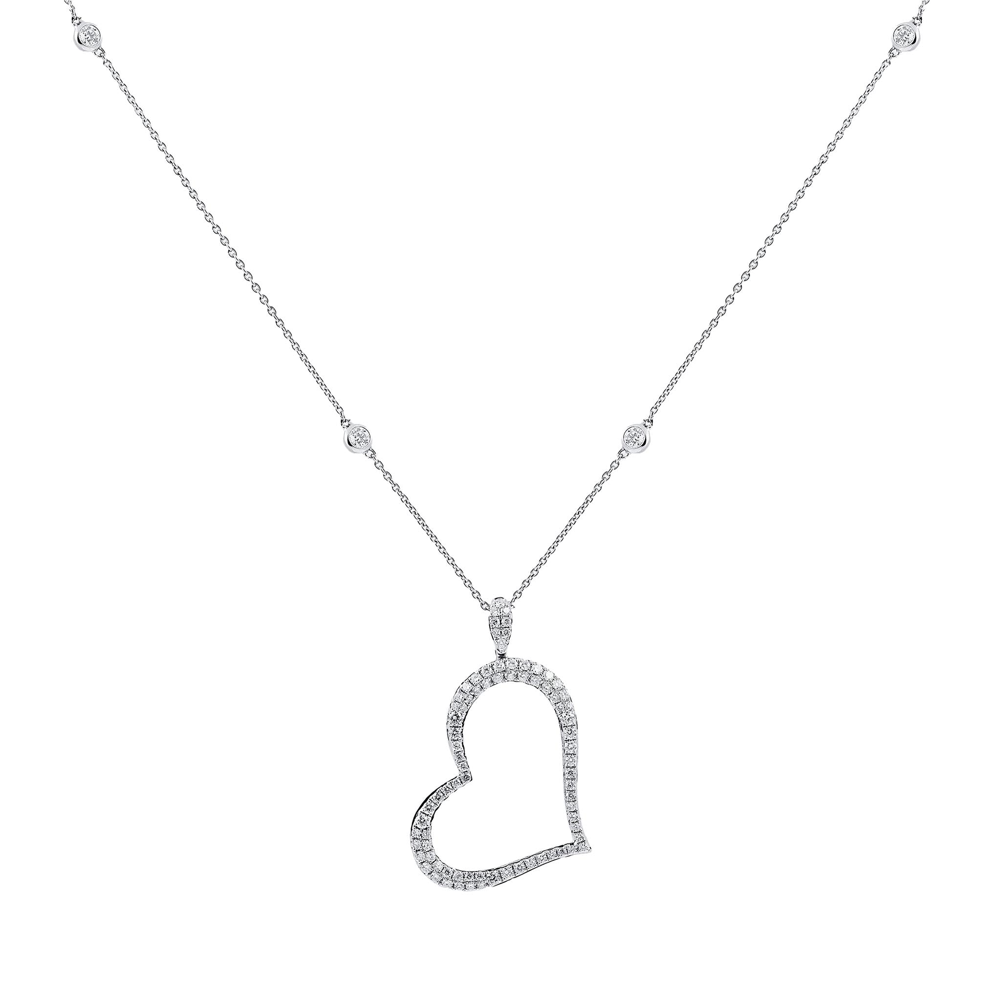 heart shaped diamond pendant