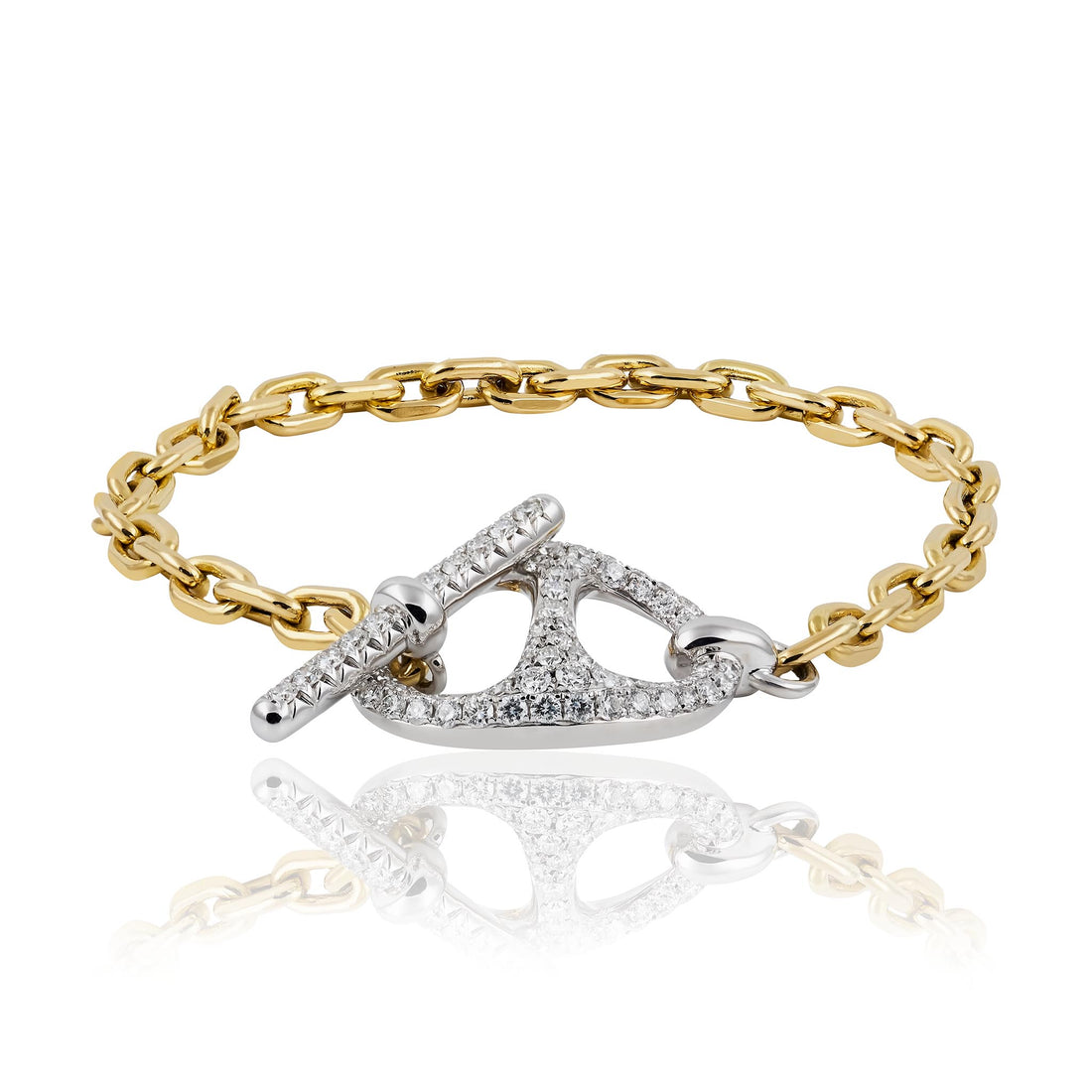 Yellow and White Gold Diamond Bracelet