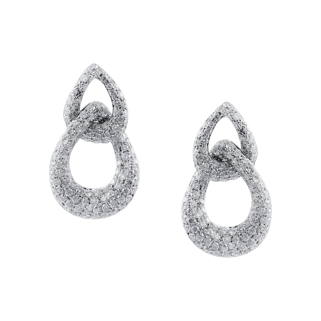 Pave Diamond Earrings