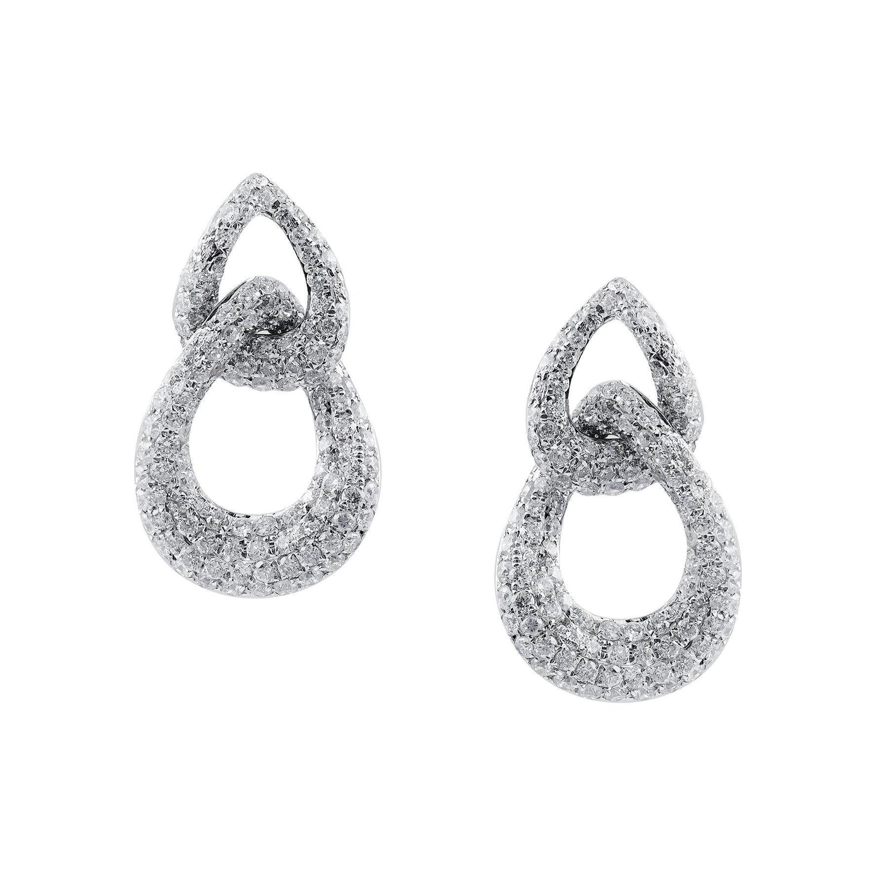 Pave Diamond Earrings