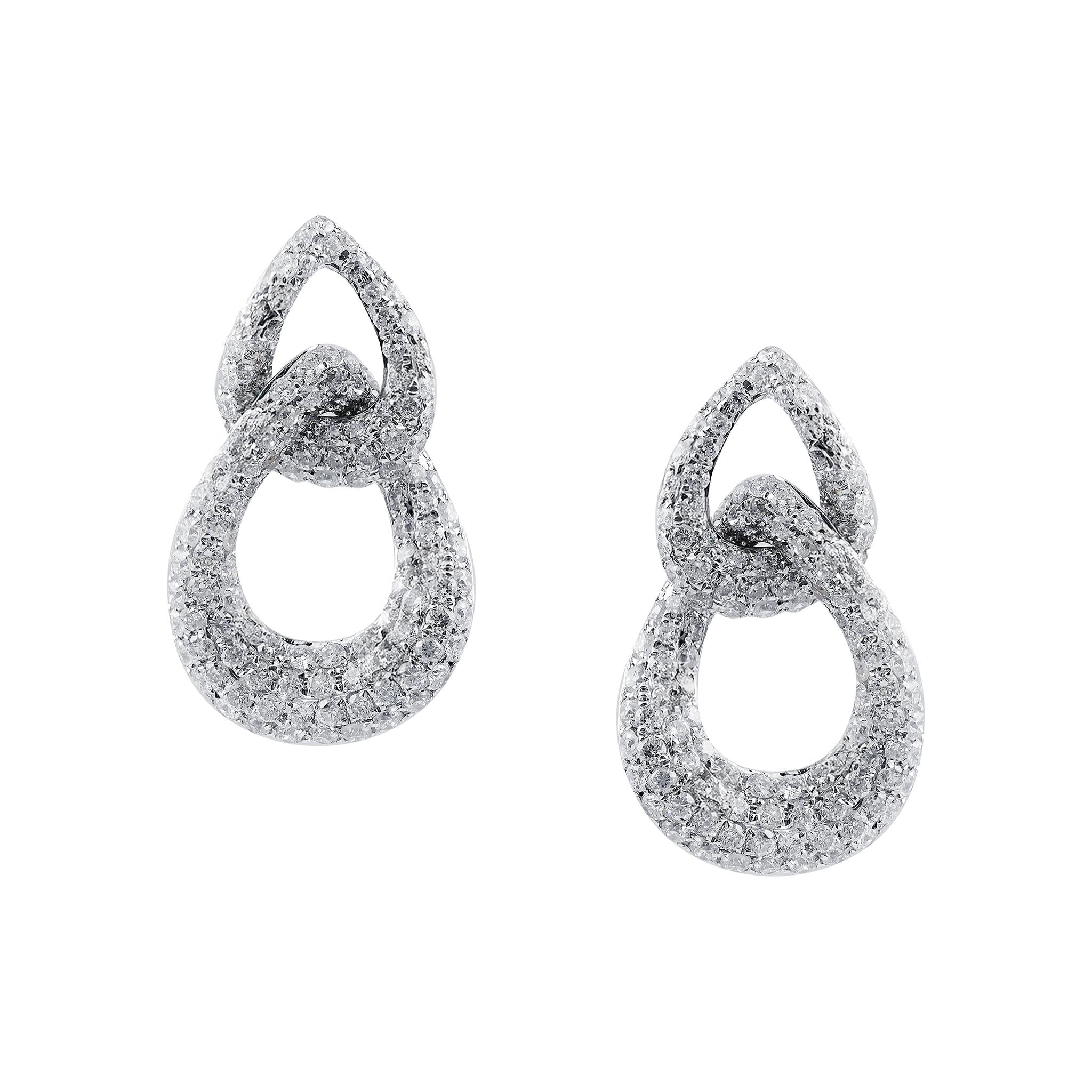 Pave Diamond Earrings