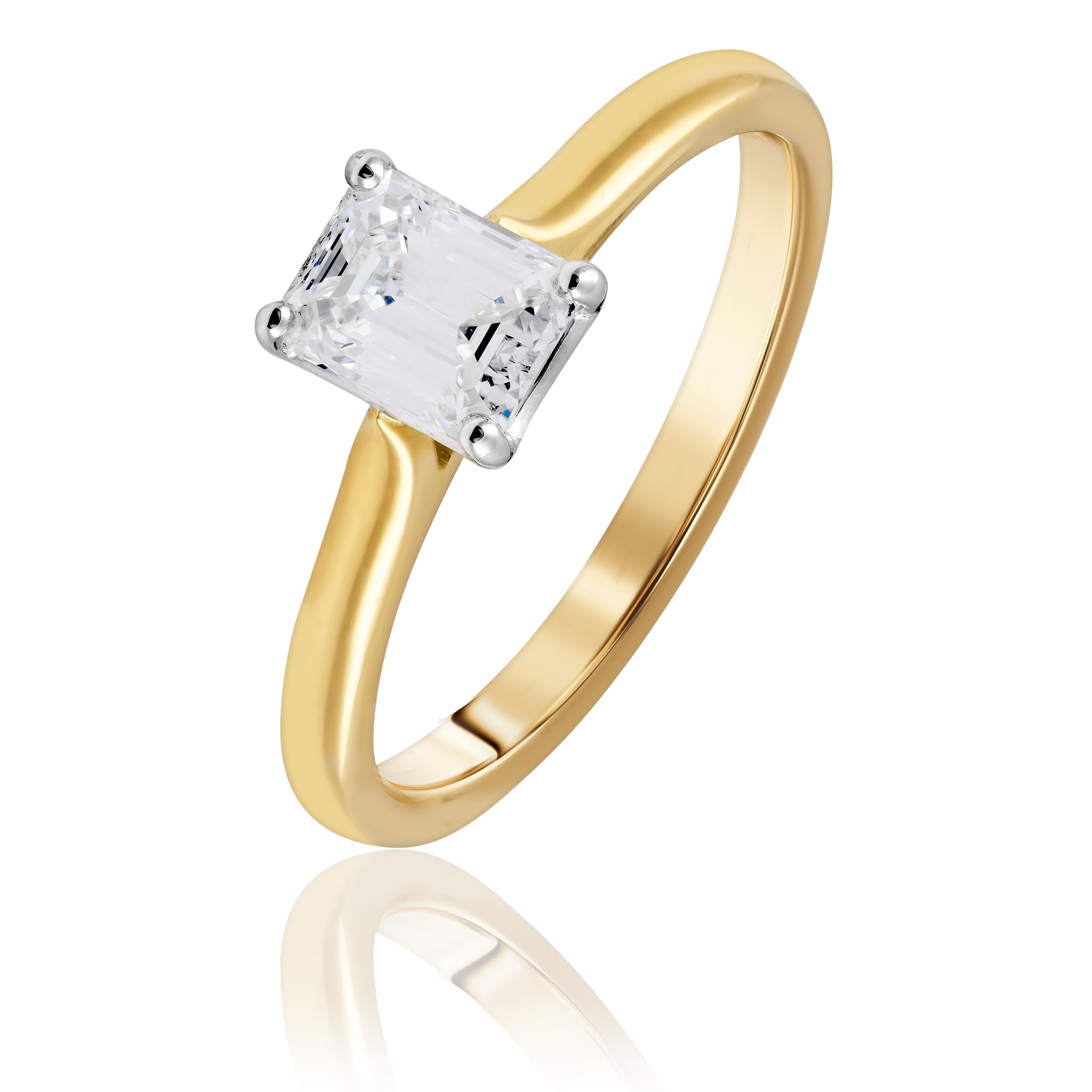 Emerald Diamond engagement ring