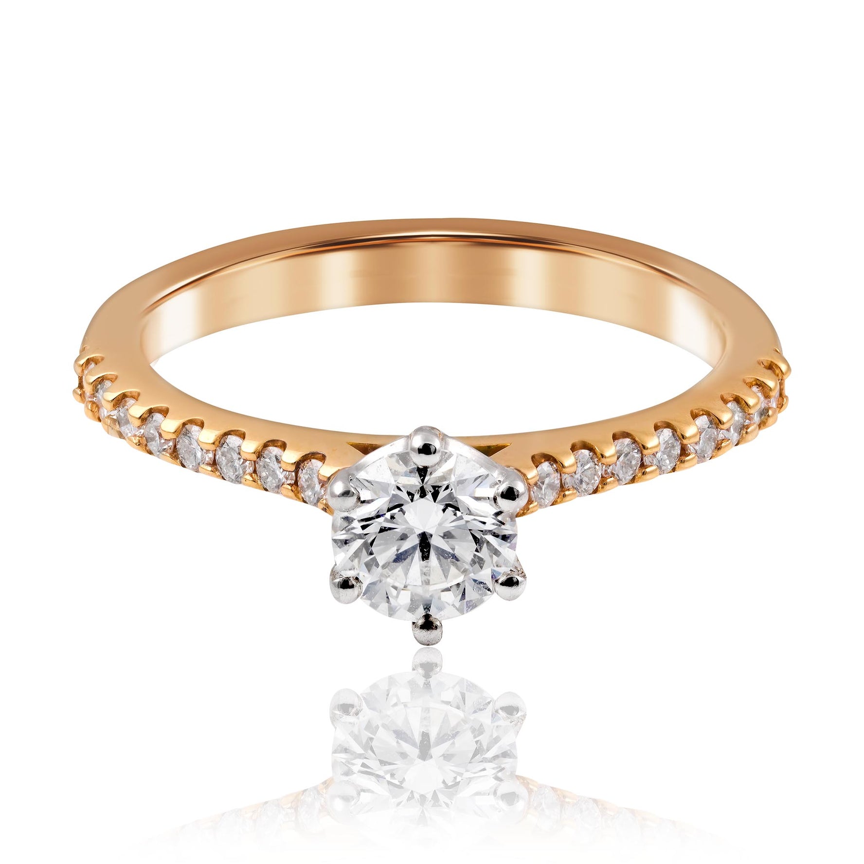 0.50ct diamond engagement ring rose gold