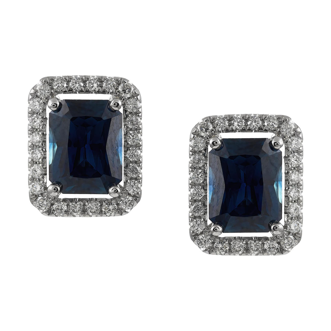 Sapphire and Diamond Studs