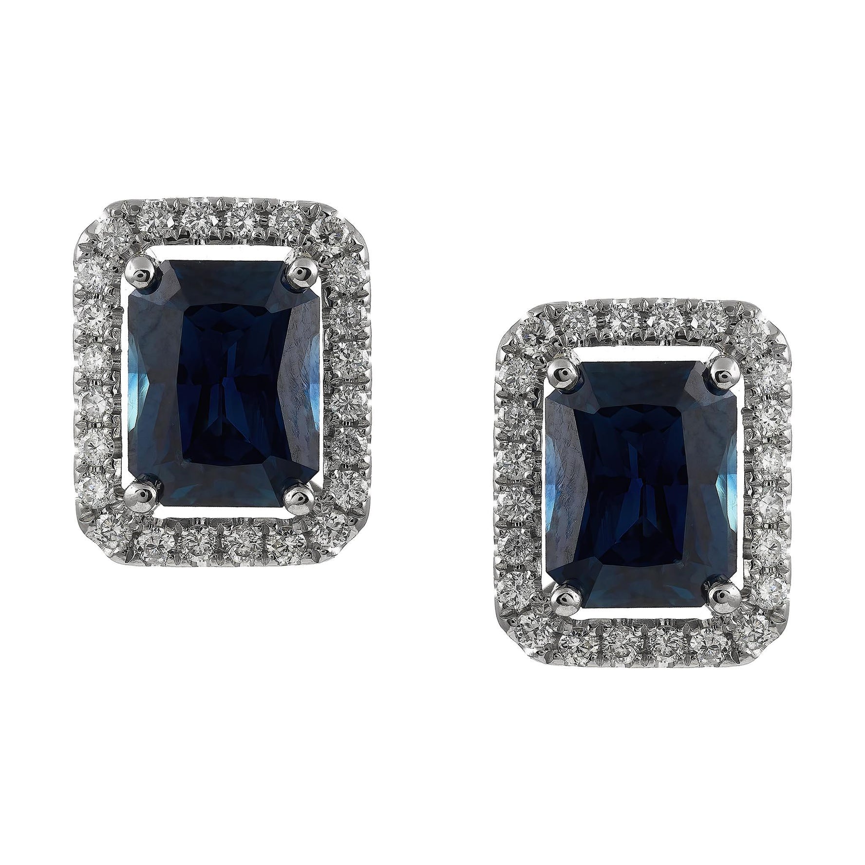 Sapphire and Diamond Studs
