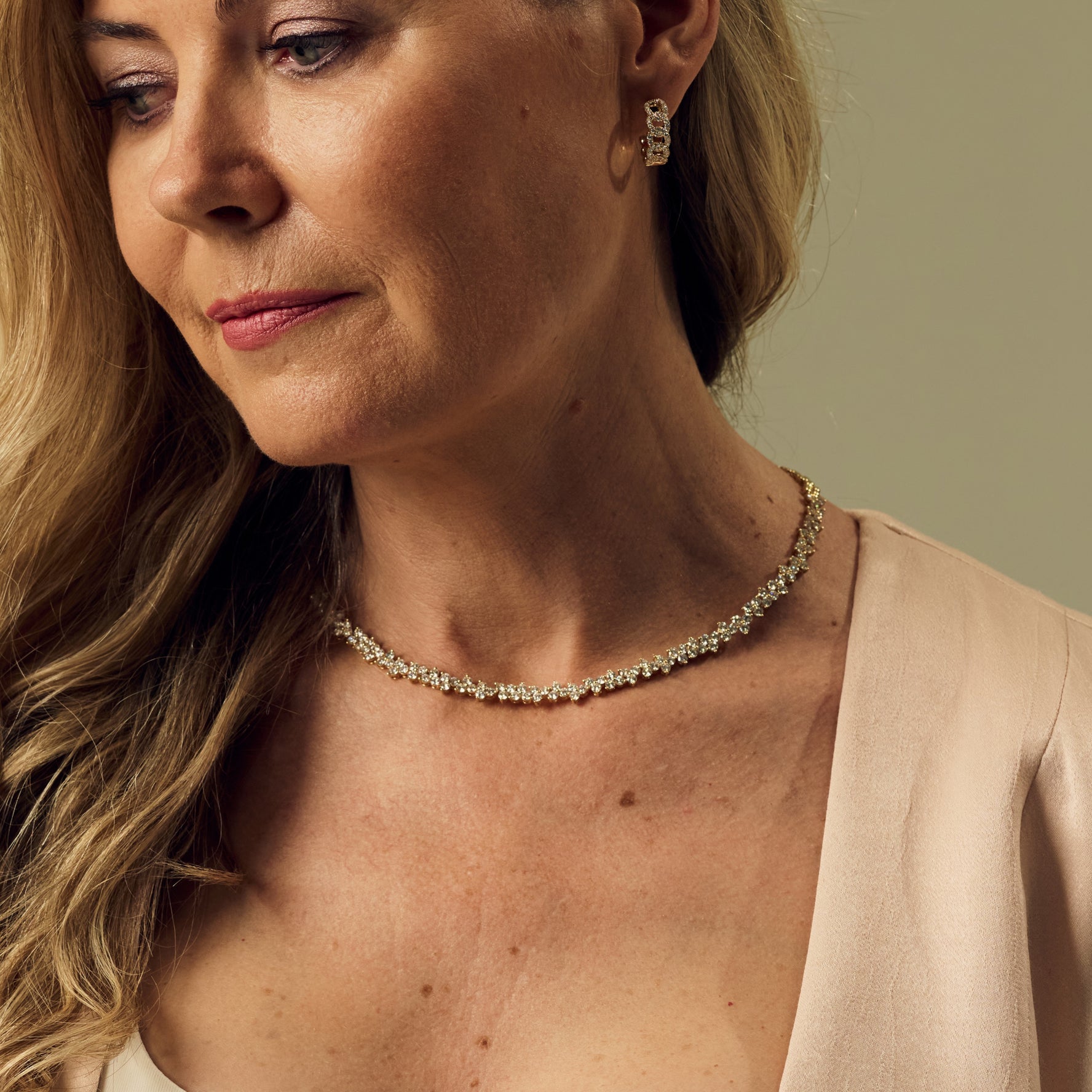 Bubble Style Diamond Necklet