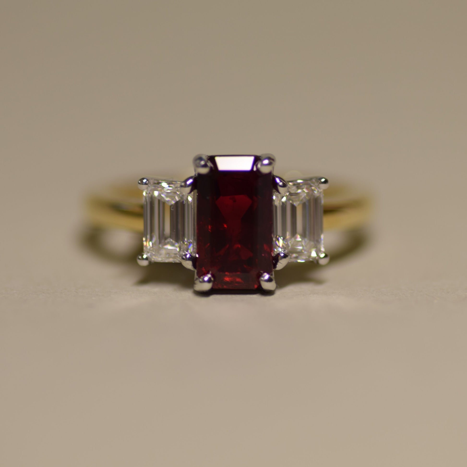 Emerald Cut Ruby Trilogy