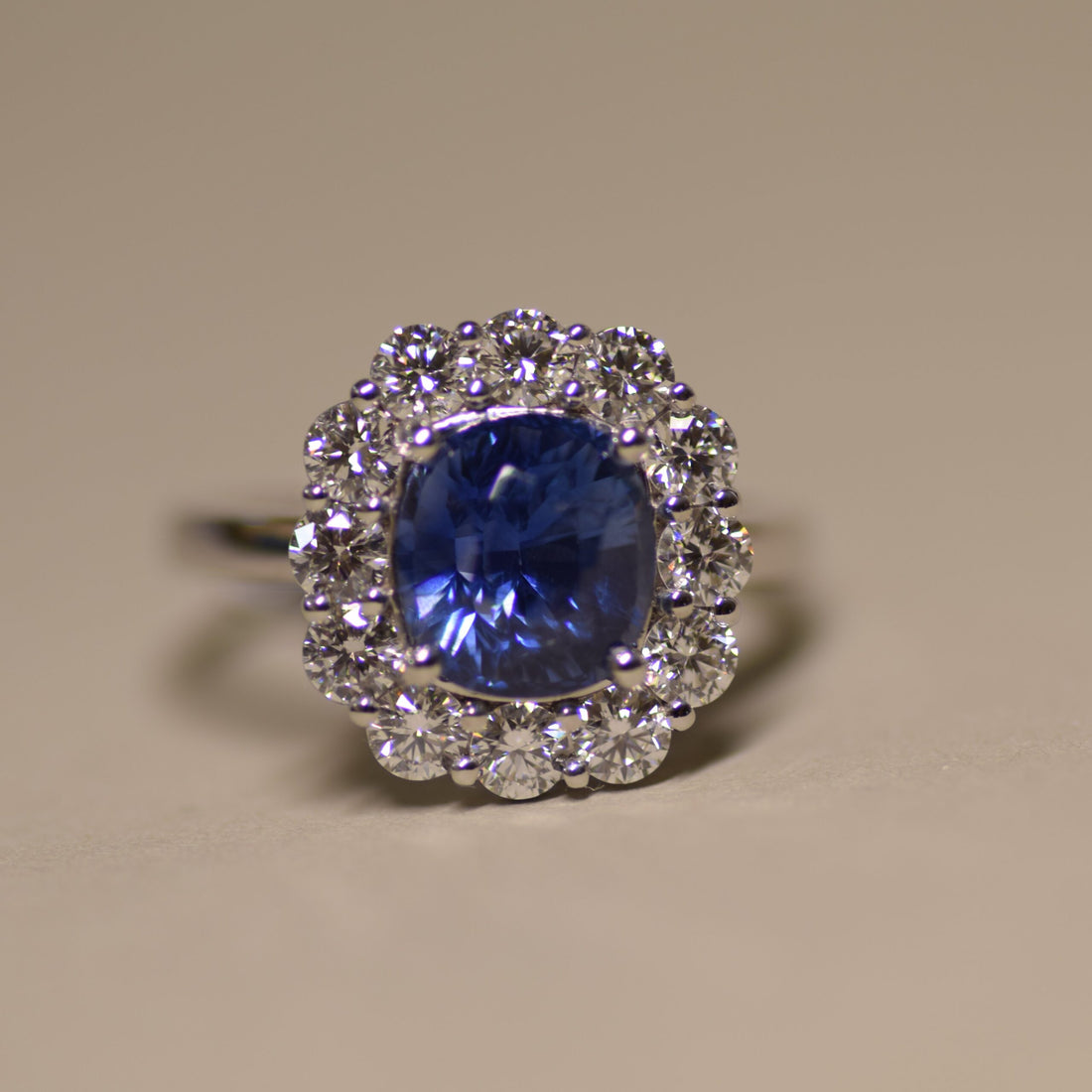 Ceylon Sapphire and Diamond Ring Brisbane