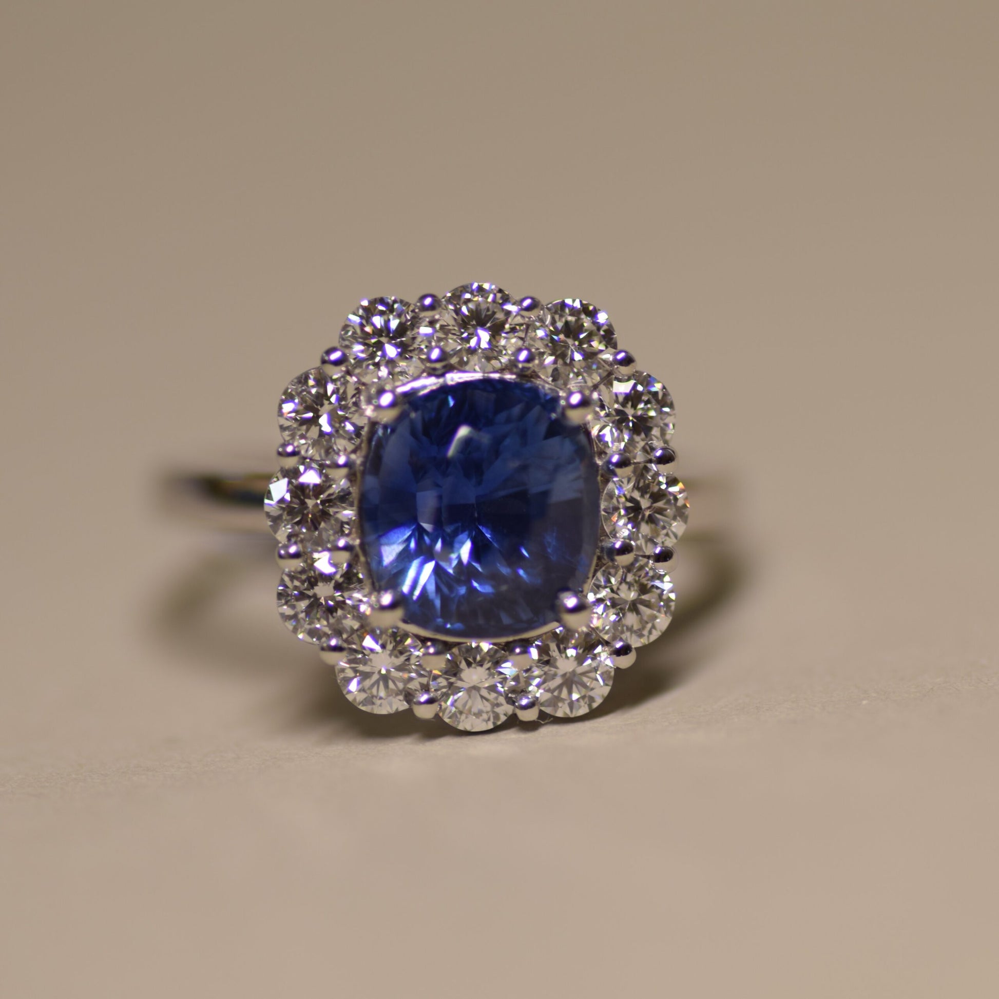 Ceylon Sapphire and Diamond Ring Brisbane