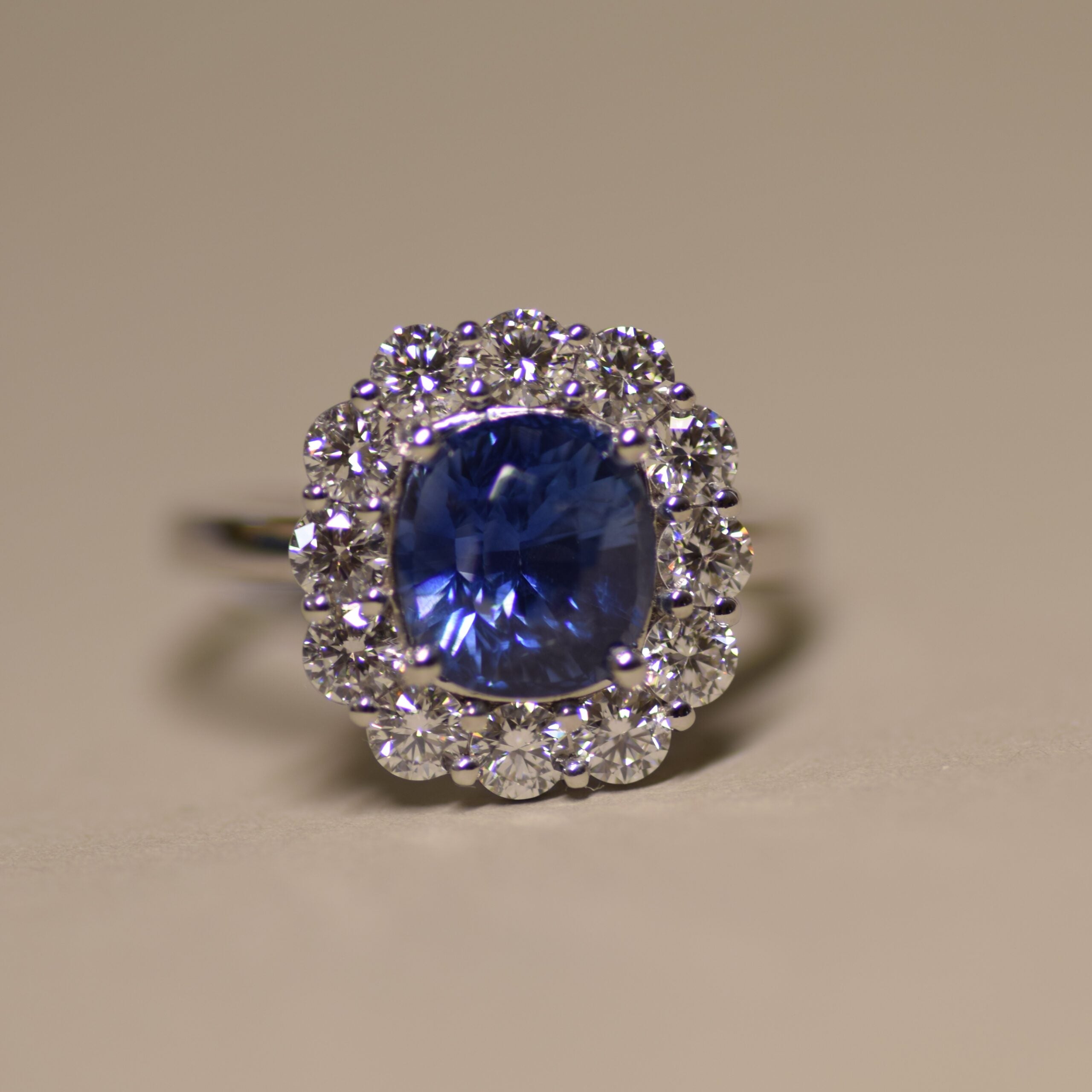 Ceylon Sapphire and Diamond Ring Brisbane