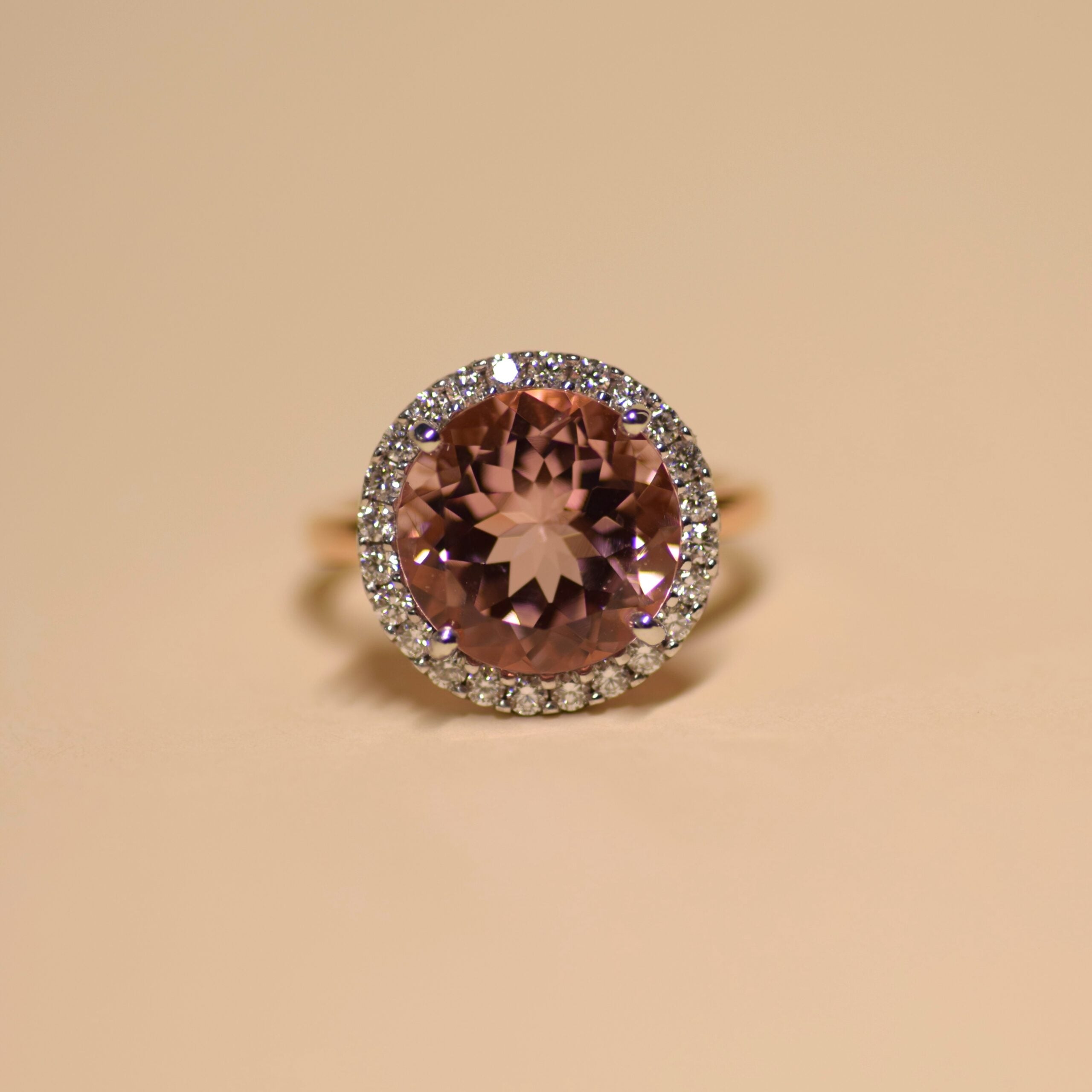 Morganite and Diamond Ring Brisbane