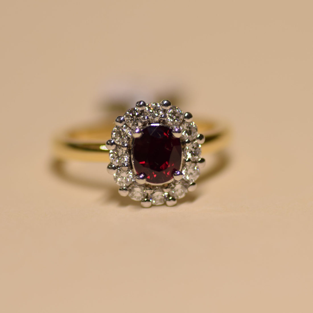 Burmese Ruby and Diamond Ring