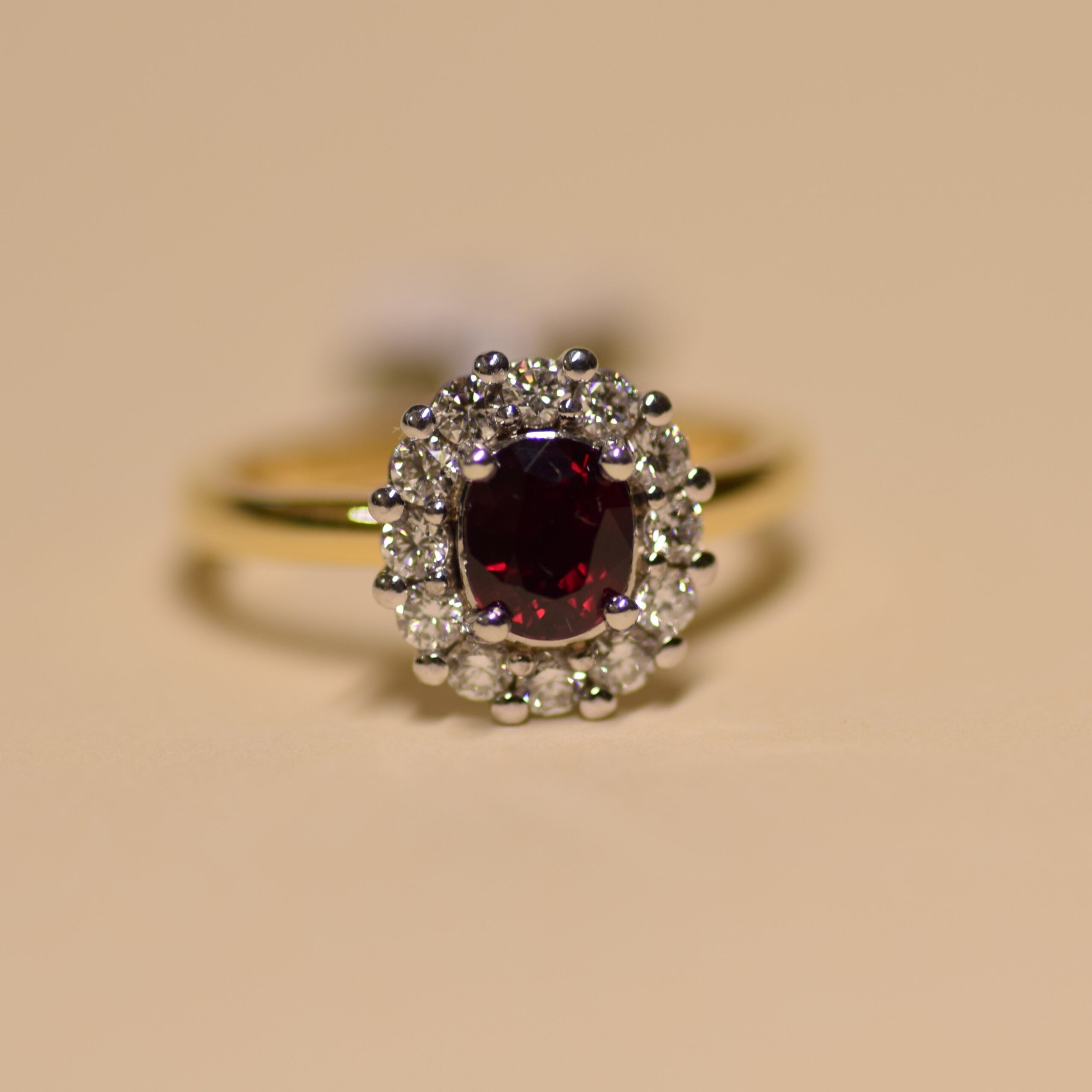 Burmese Ruby and Diamond Ring