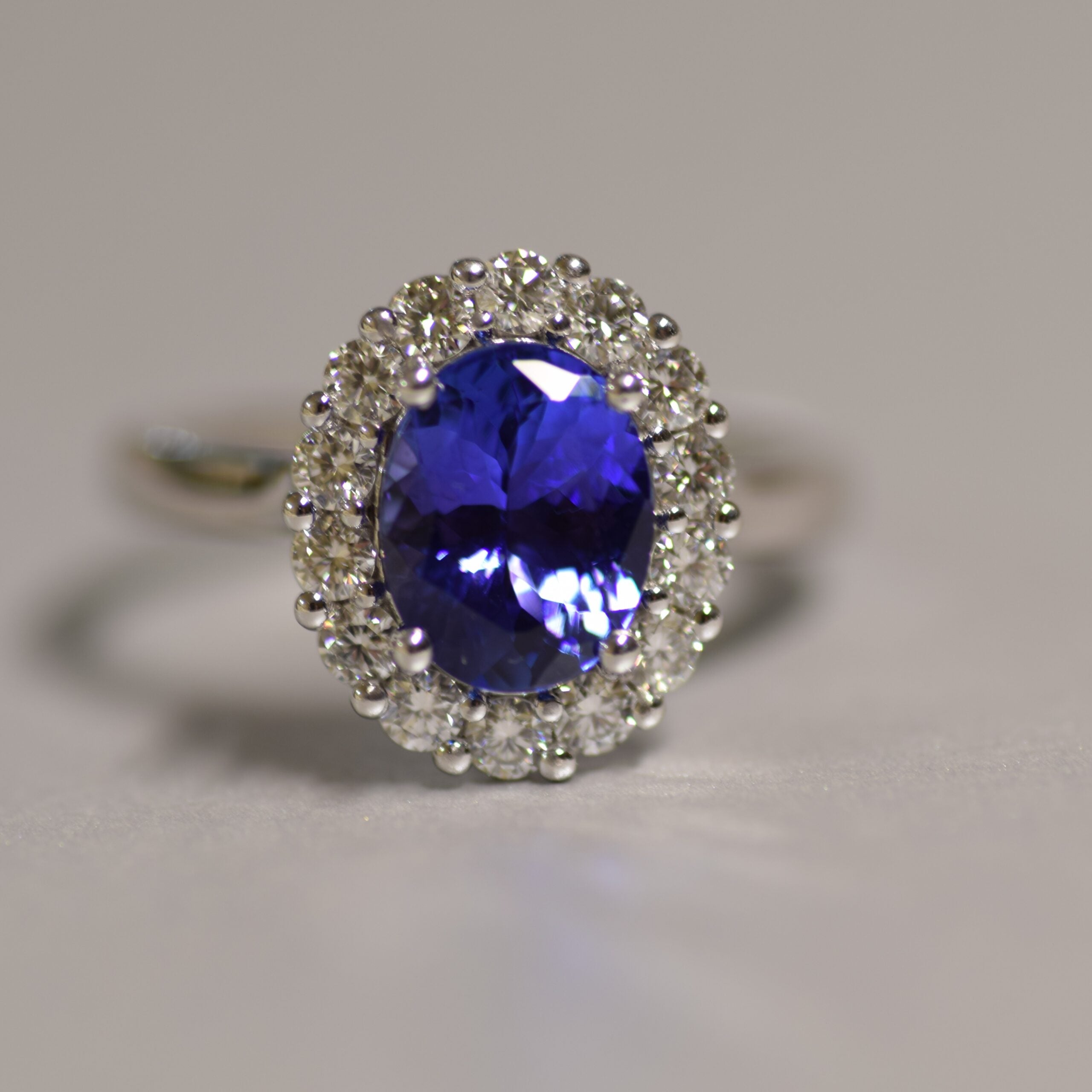 Tanzanite and Diamond ring