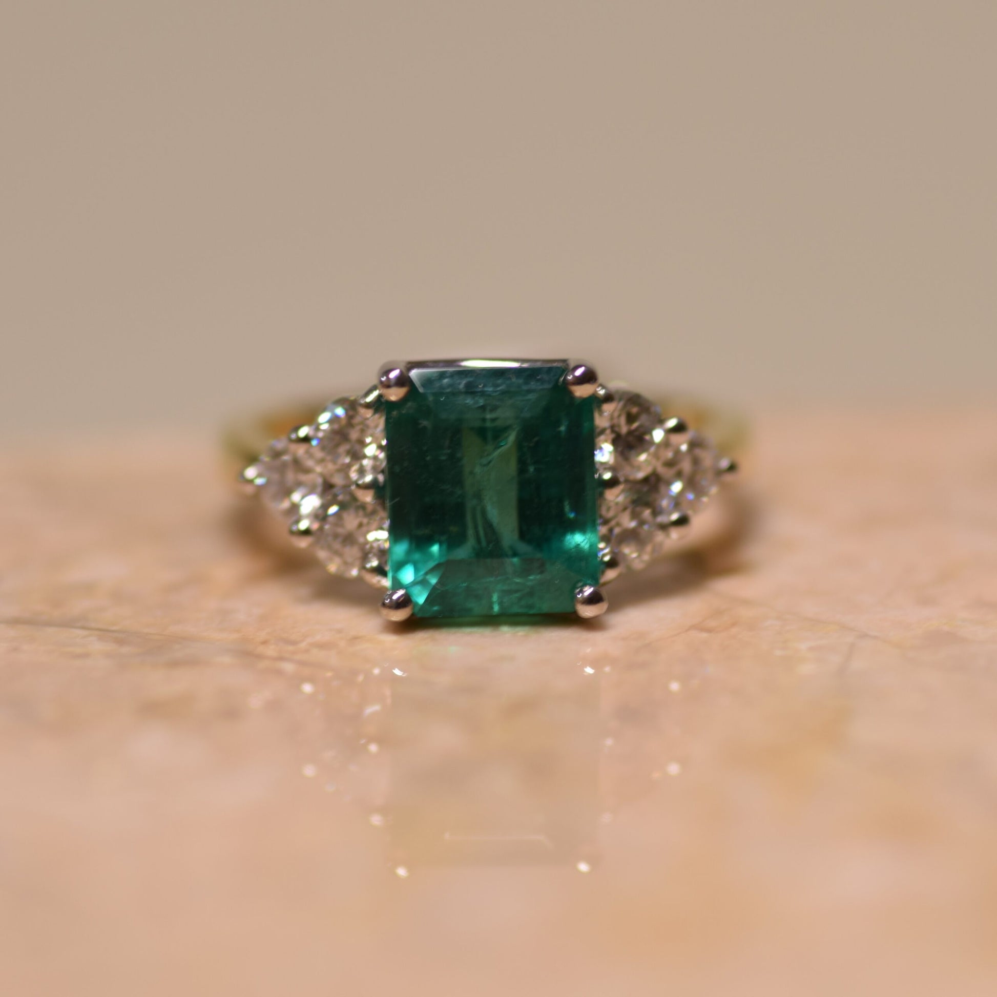 Colombian Emerald and Diamond Ring