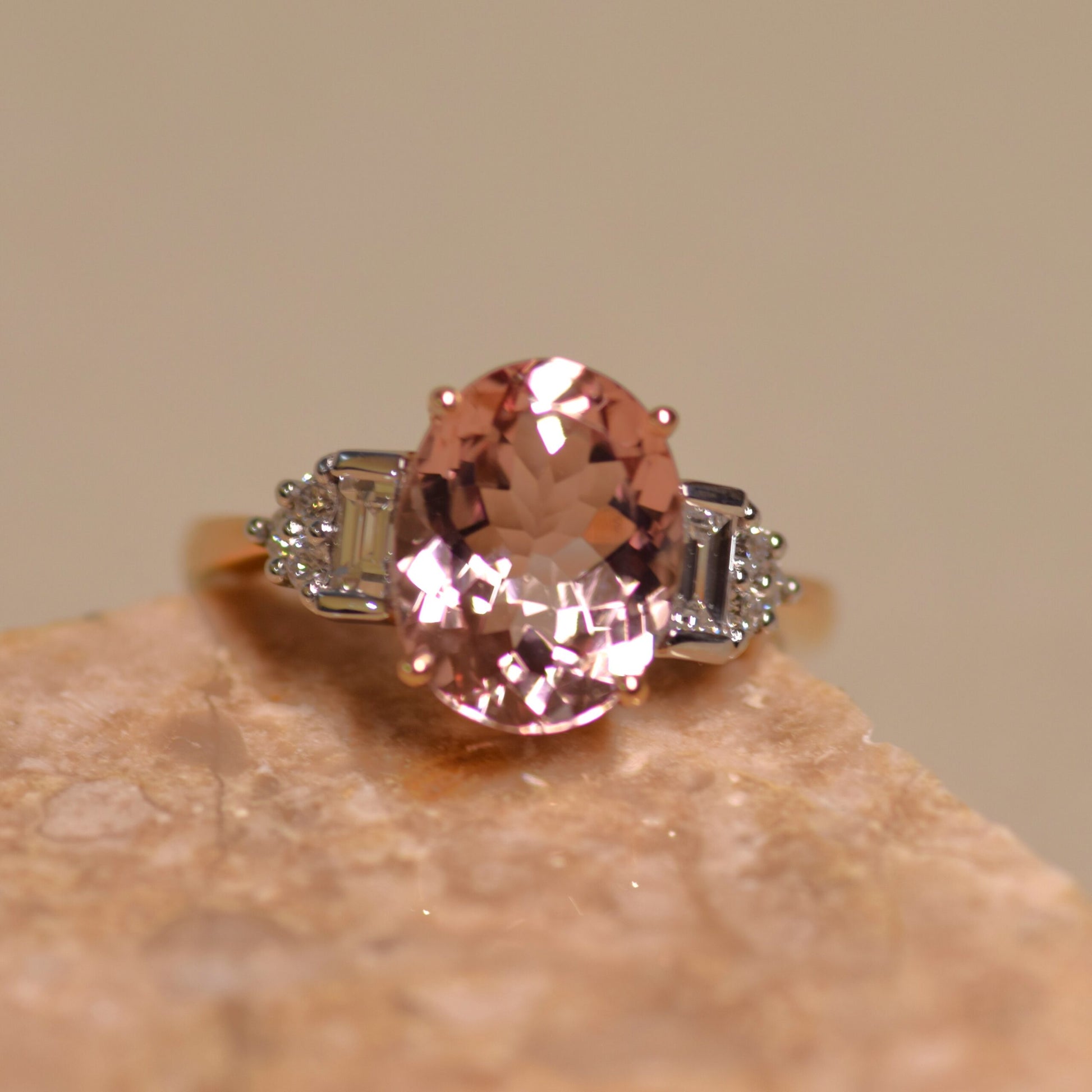 Morganite and Diamond Ring