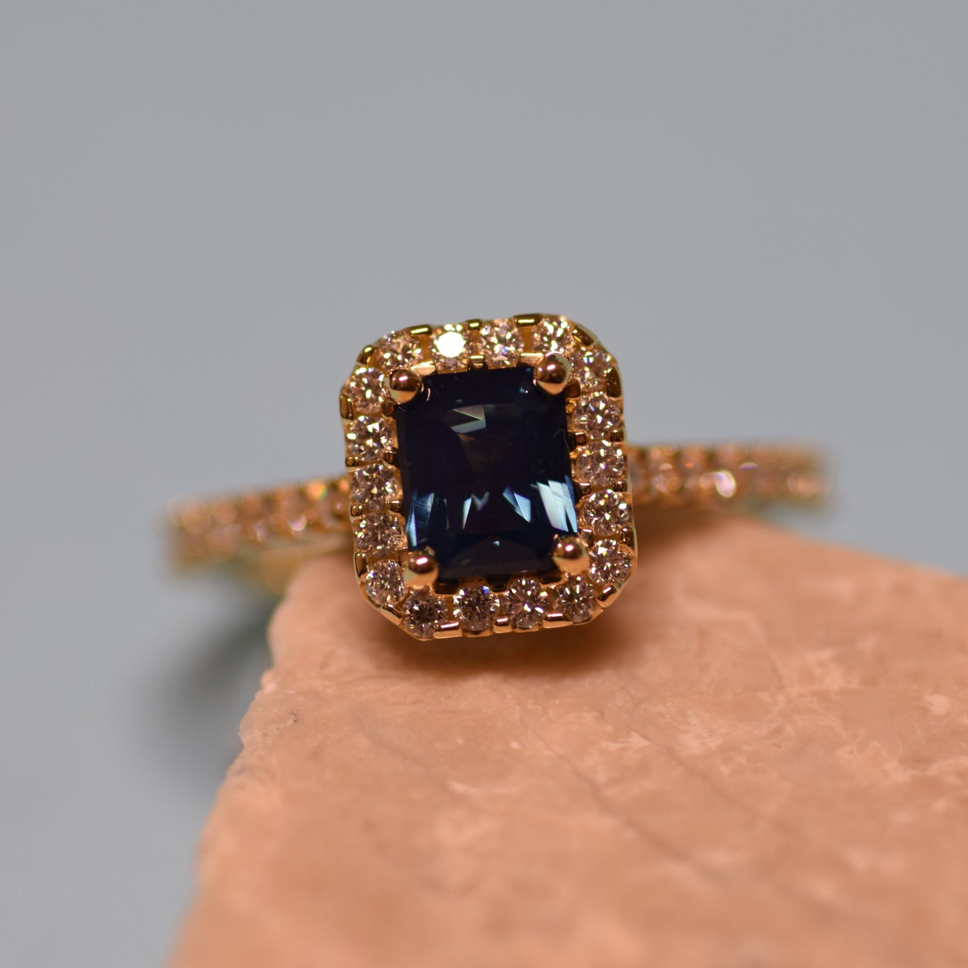 Australian Sapphire and Diamond Ring