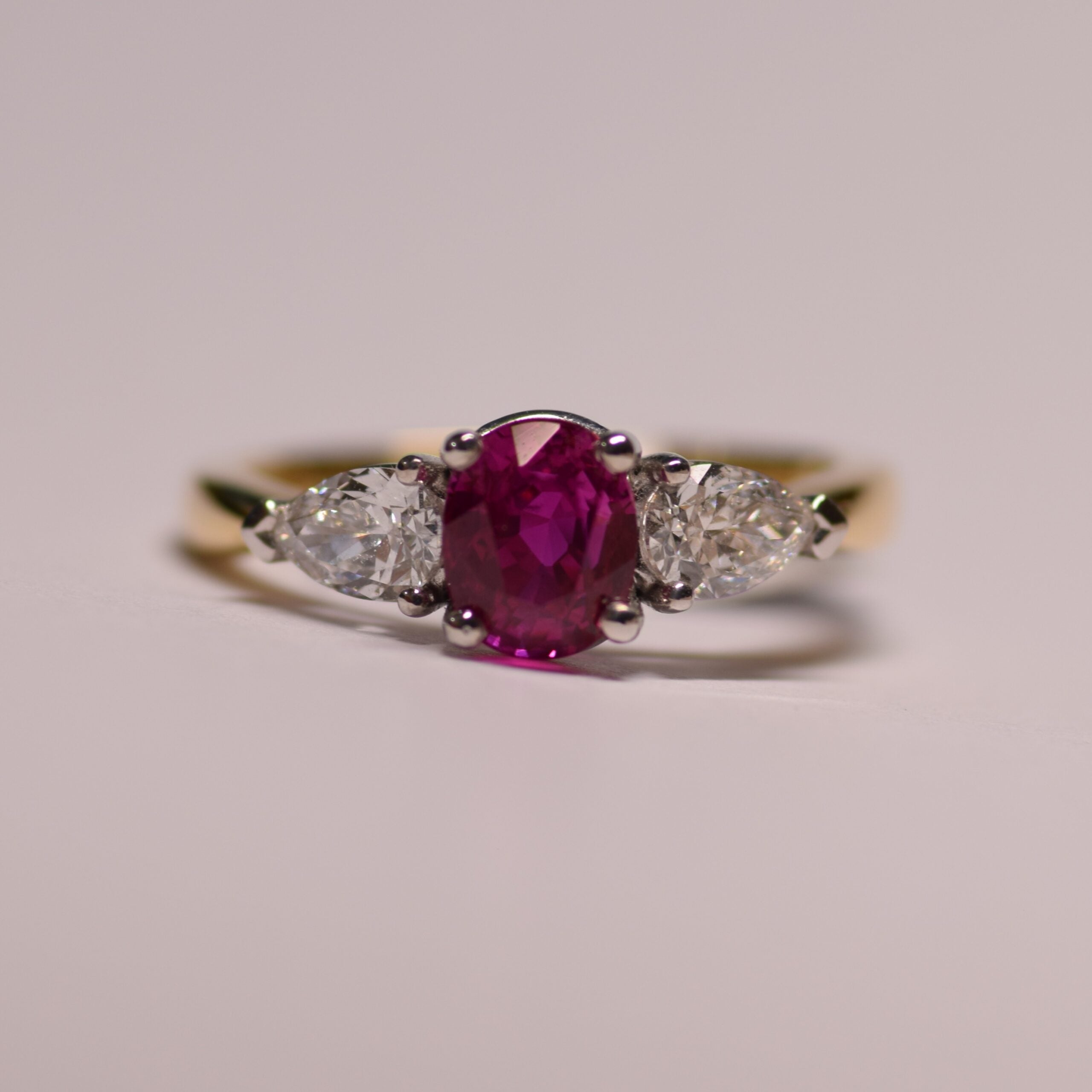 Burmese Ruby and Diamond Ring