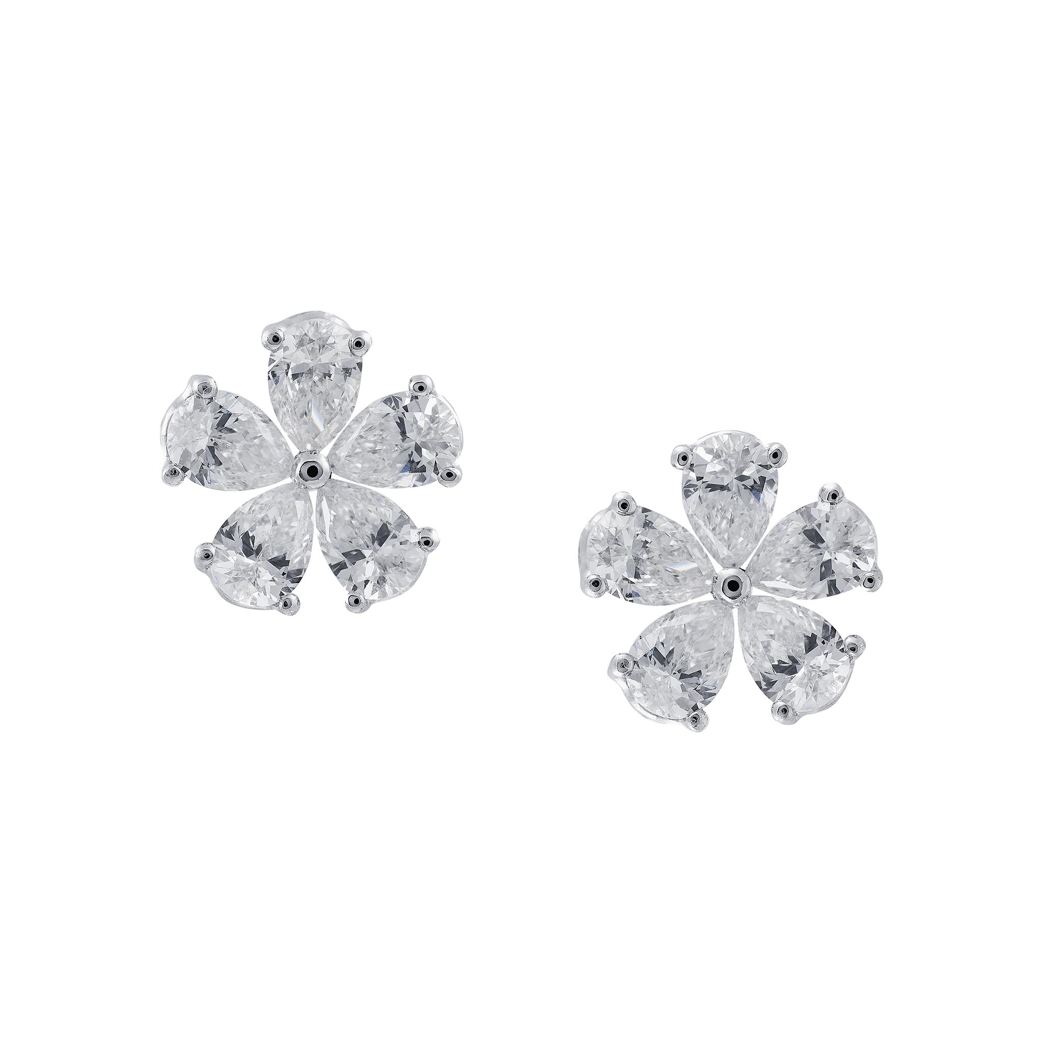 Pear Cut Diamond Studs
