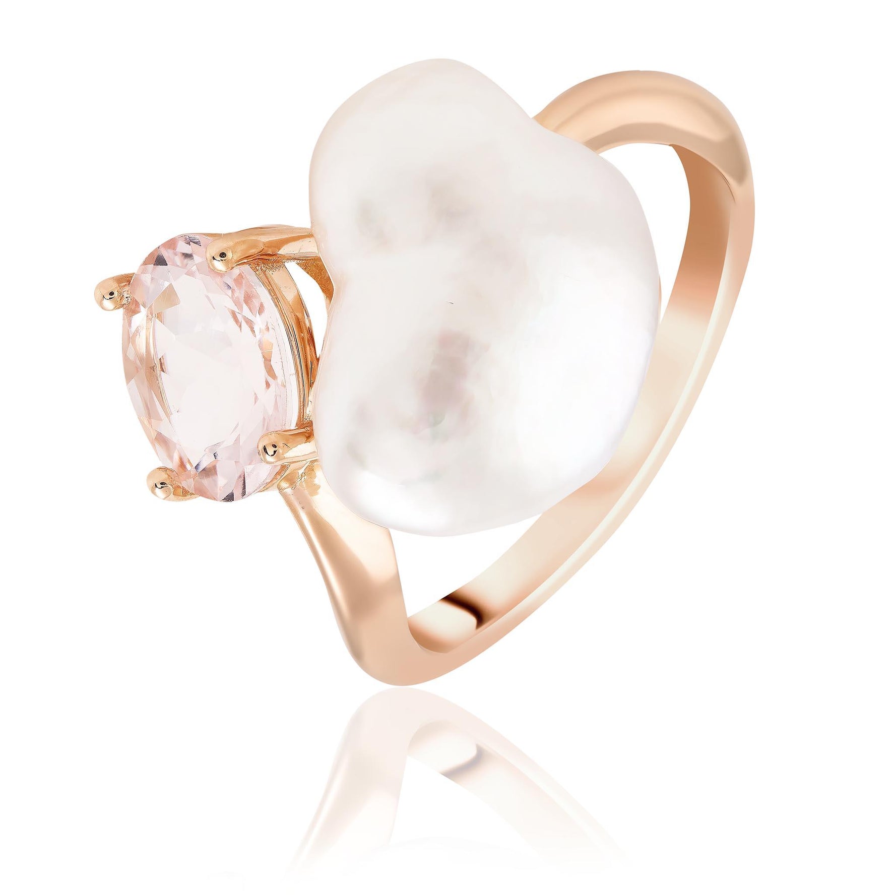 Pearl and Morganite Ring