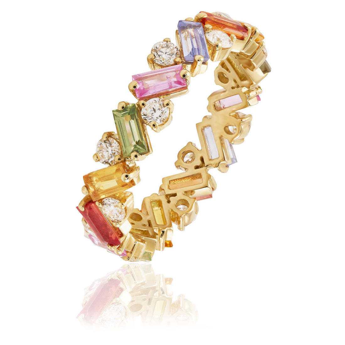 Sapphire and diamond Full Hoop Ring