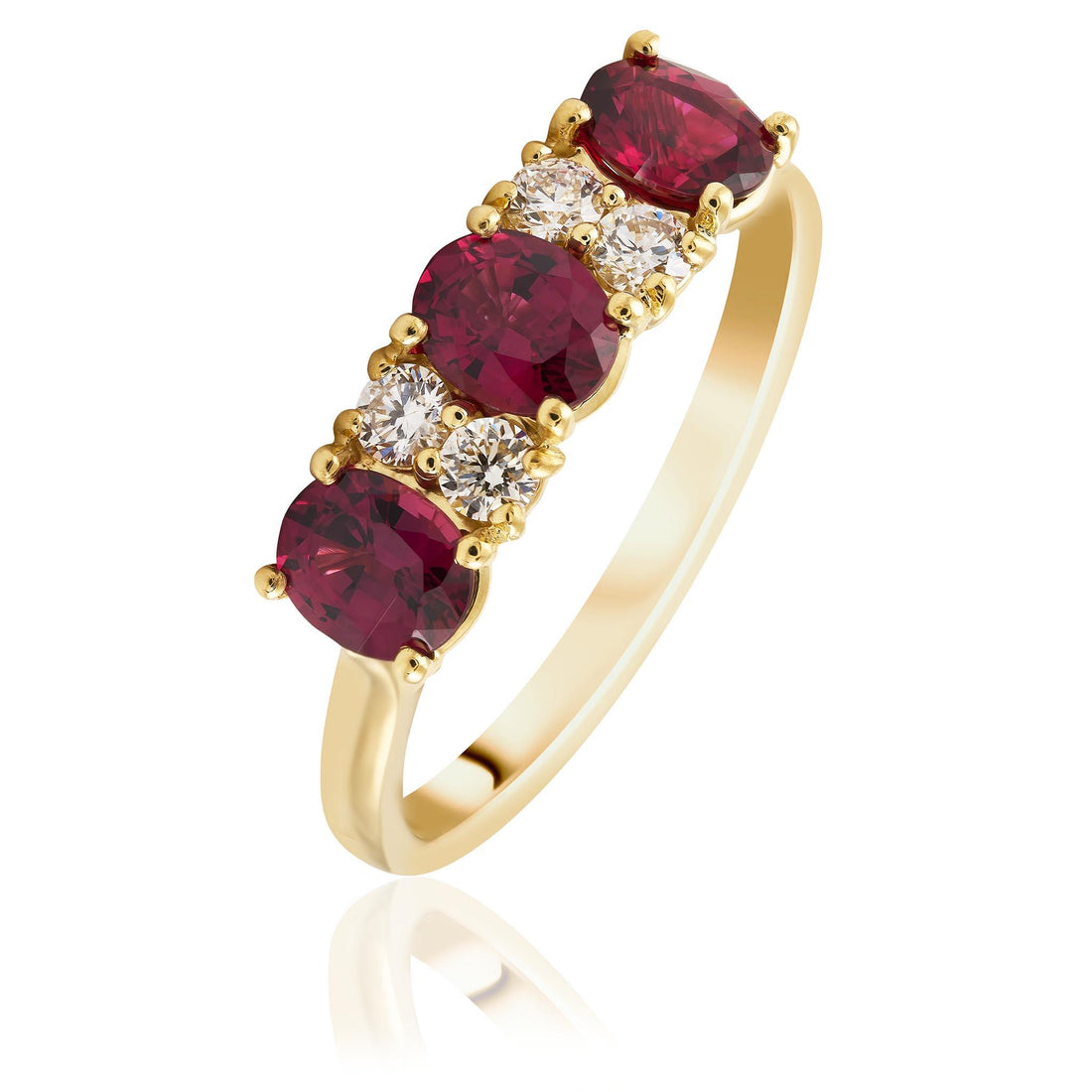 Ruby and diamond Row Ring