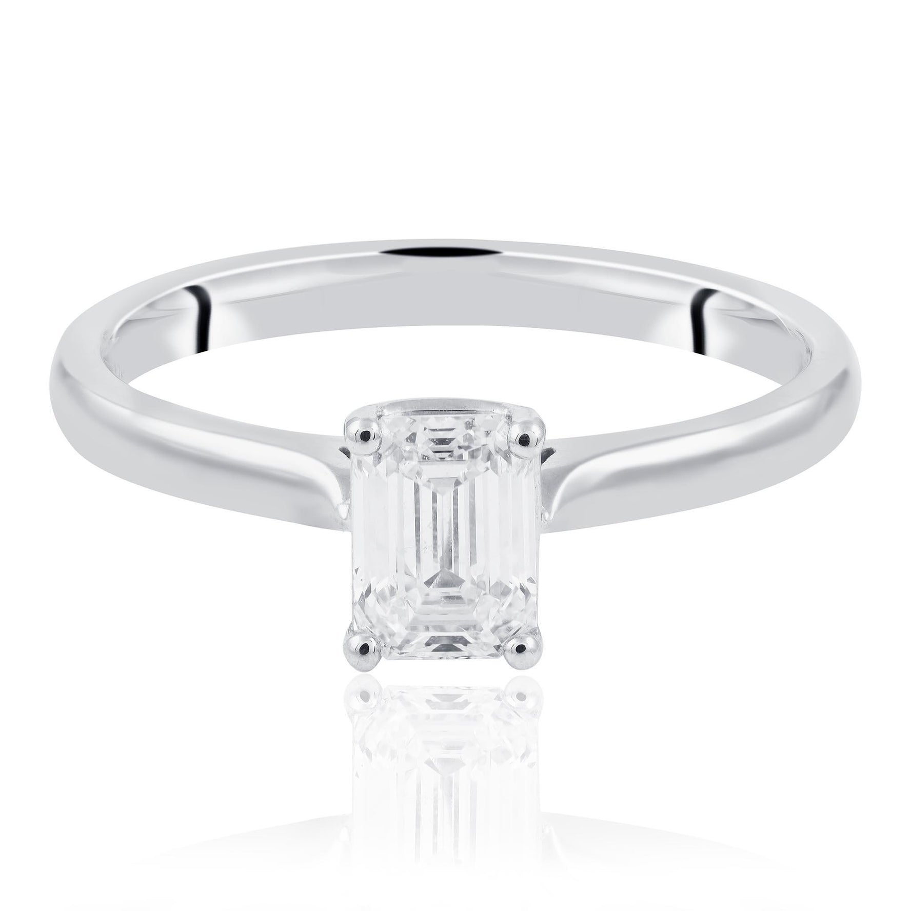Emerald cut Diamond engagement