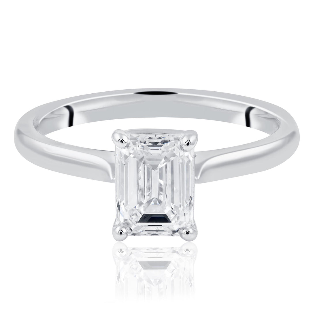 1.30ct Emerald Cut Diamond Engagement Ring