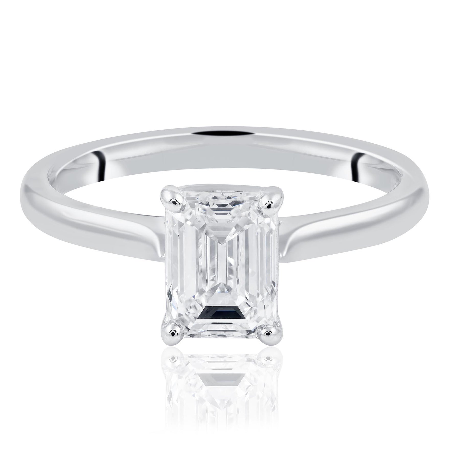 1.30ct Emerald Cut Diamond Engagement Ring