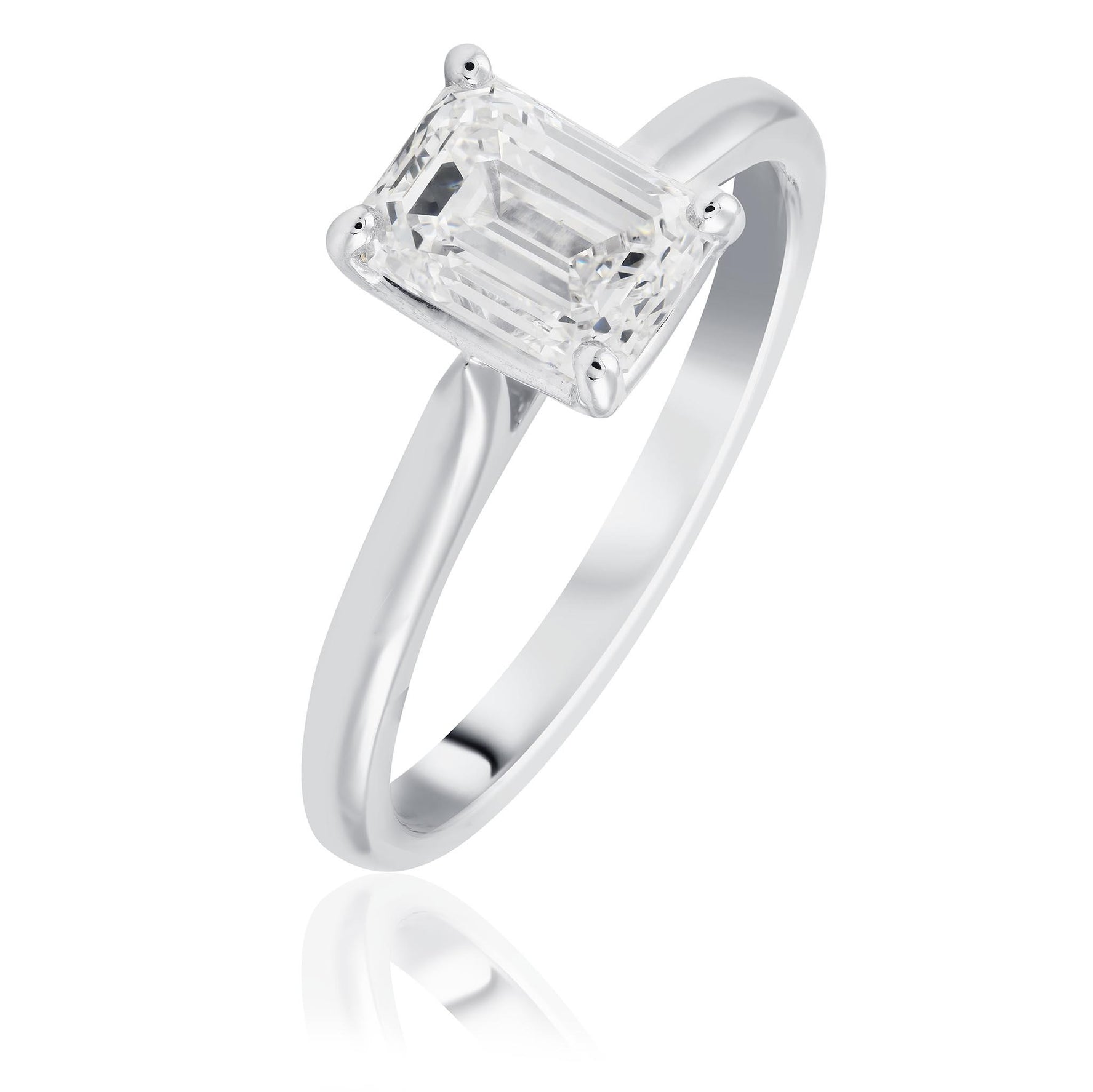 Emerald Cut Diamond Engagement Ring