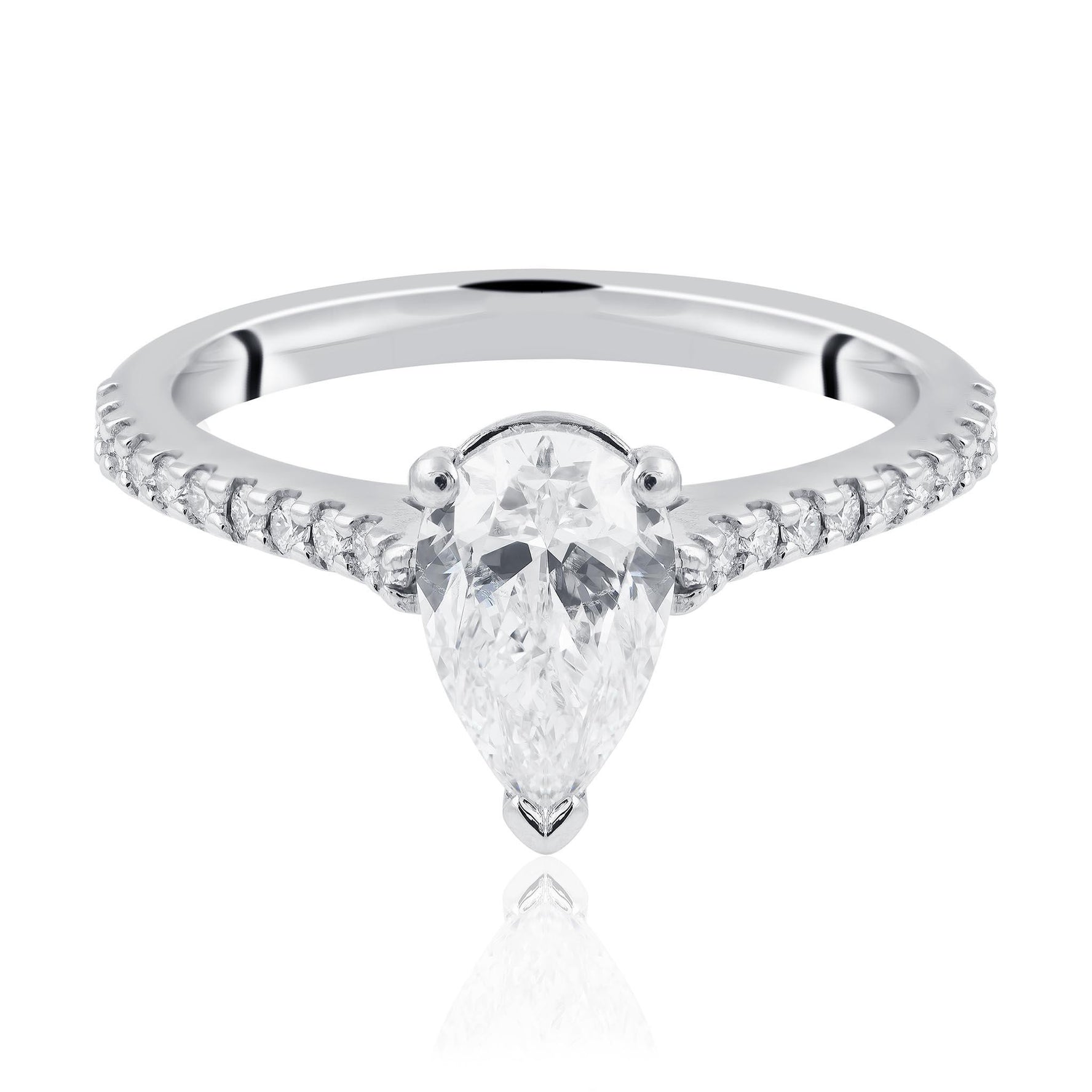 Pear Cut Diamond Engagement Ring