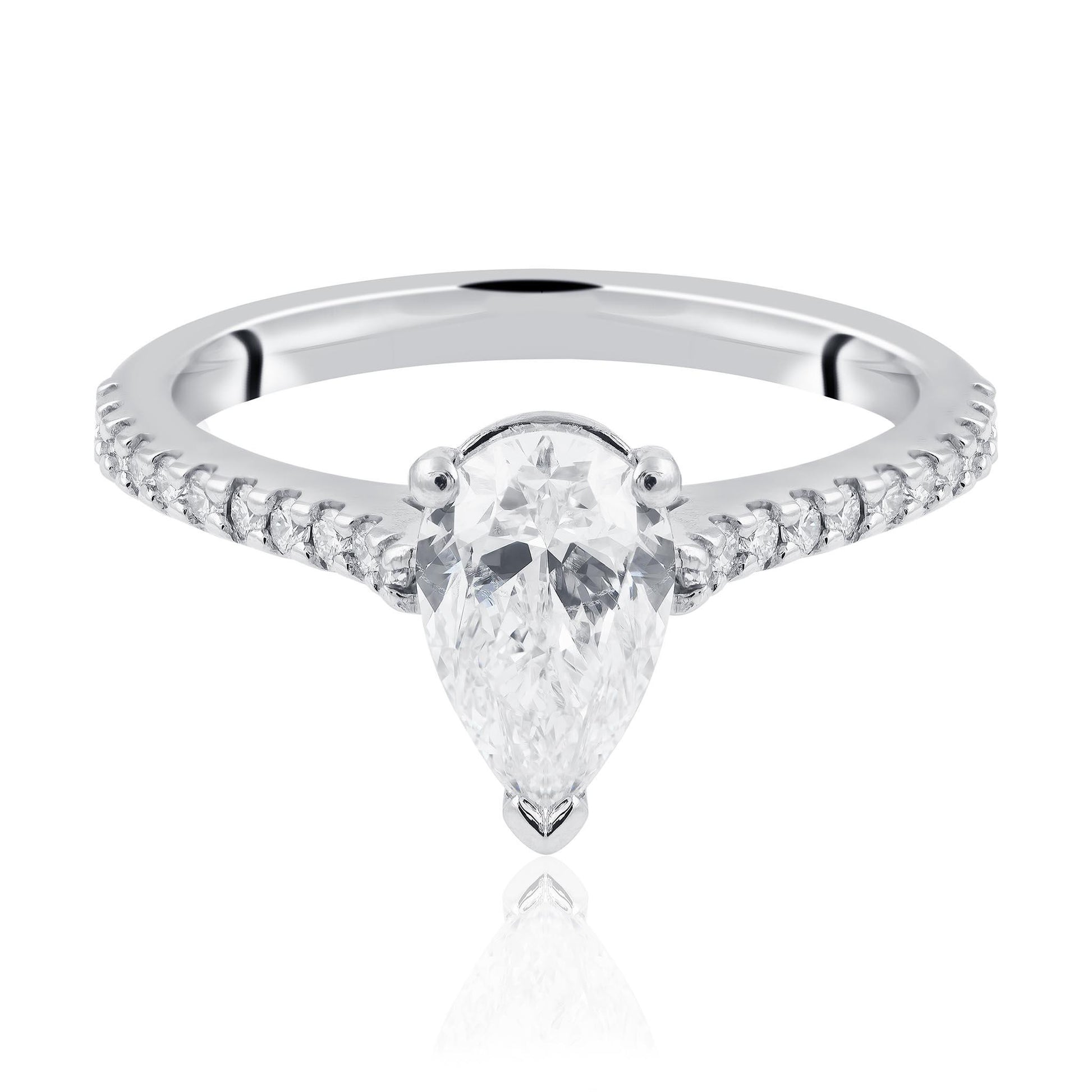 Pear Cut Diamond Engagement Ring