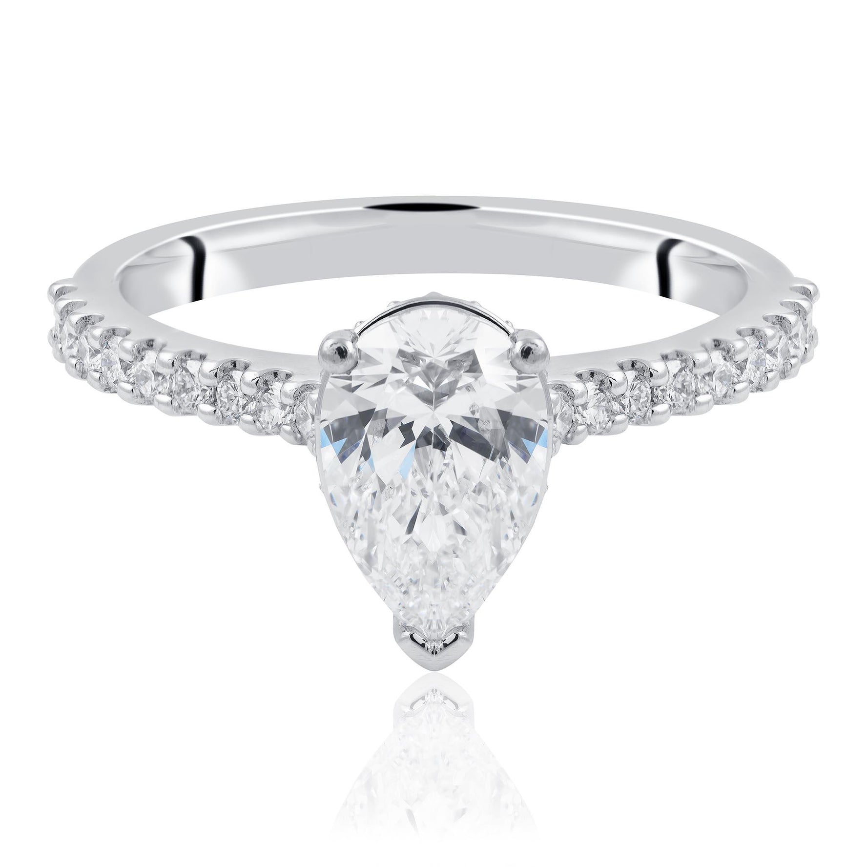 Pear Cut Diamond Engagement Ring