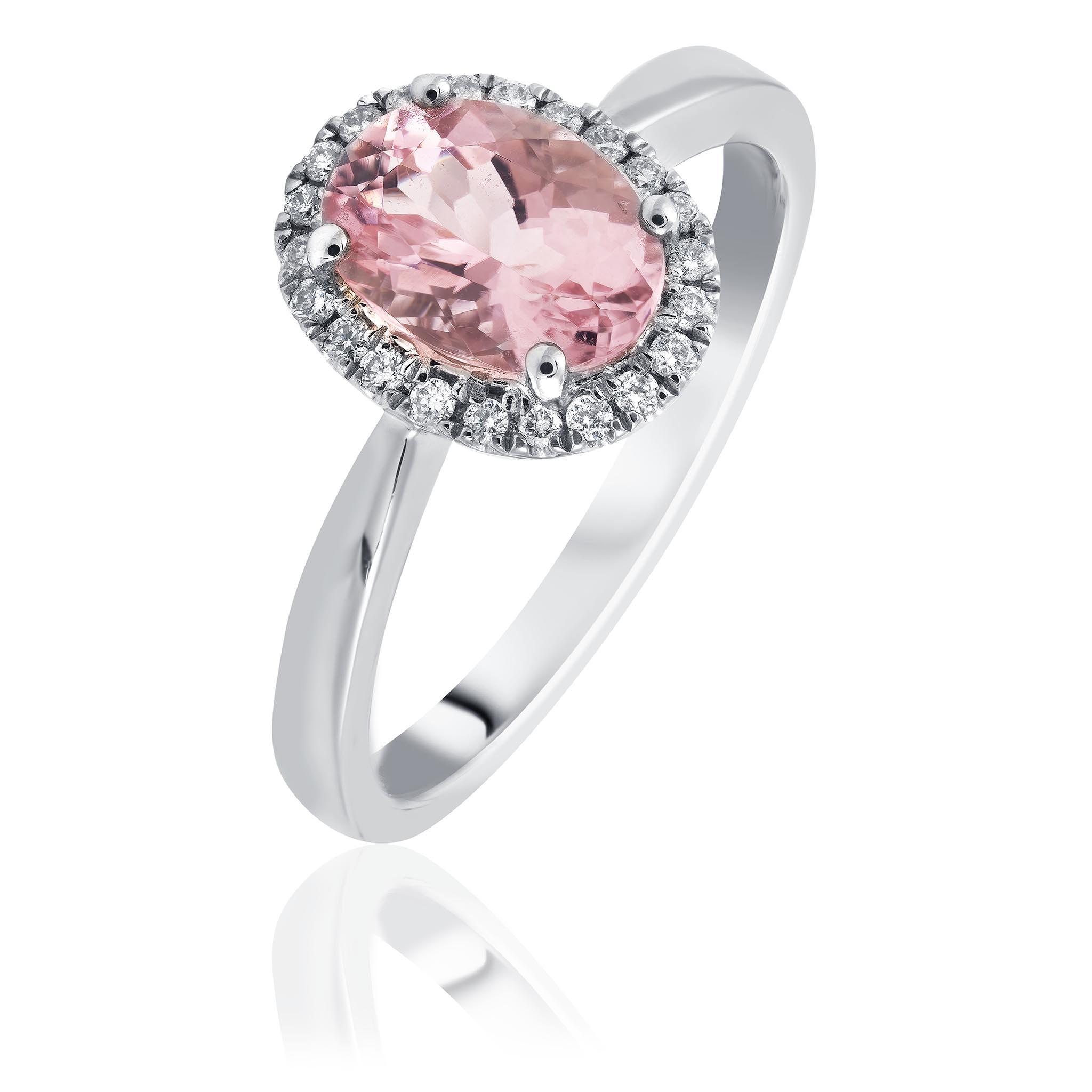Morganite and Diamond Ring