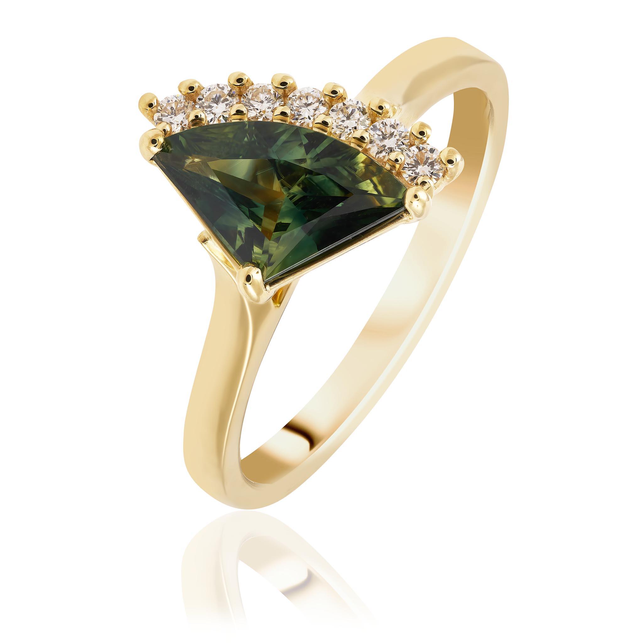 Green Sapphire Ring