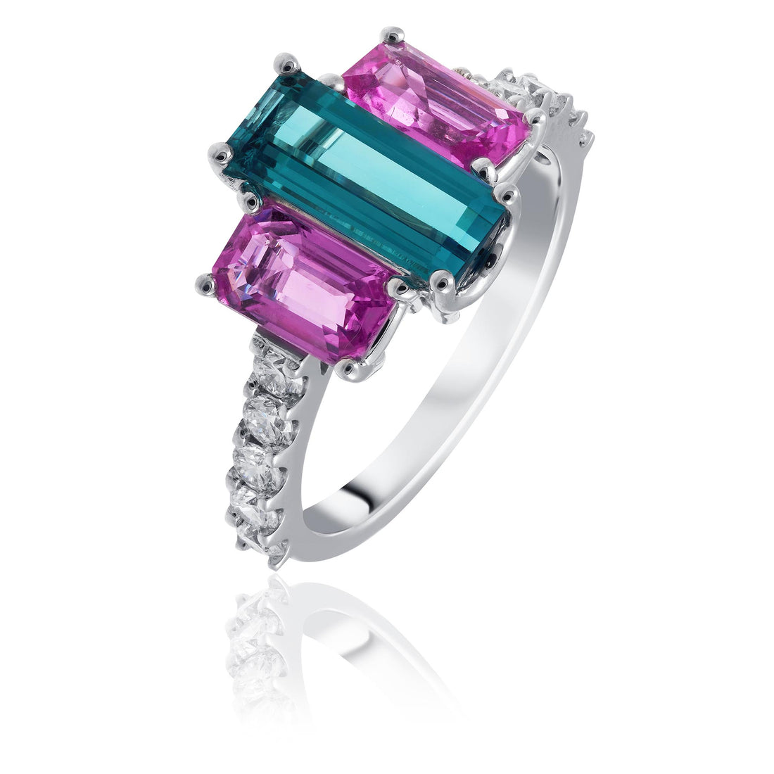 Tourmaline and Pink Sapphire