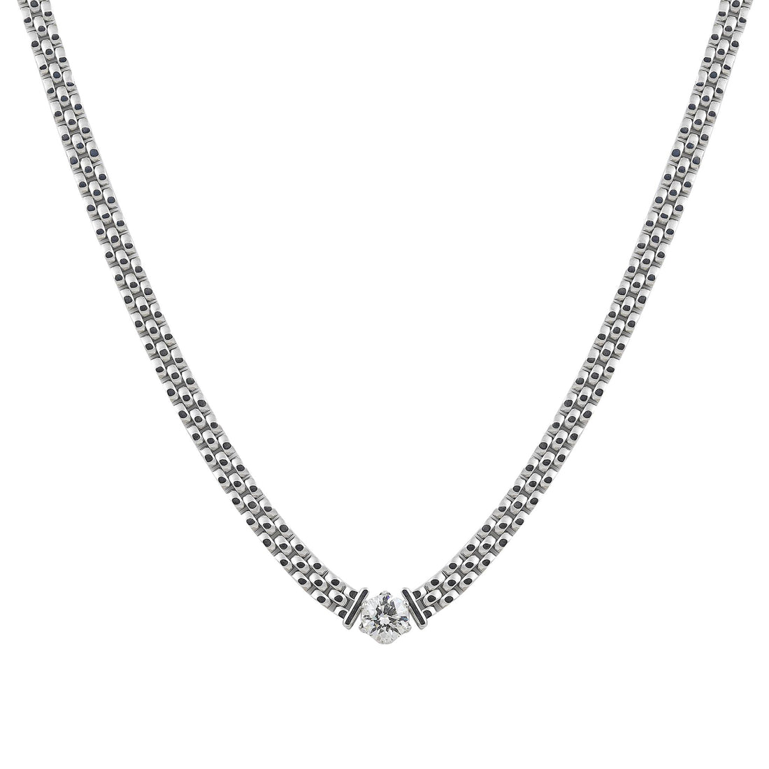 Diamond bar necklet