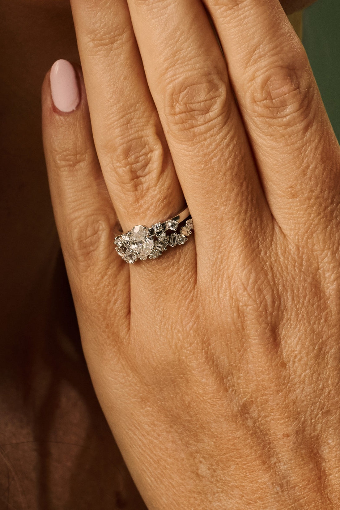 Diamond Wedding Ring, Mixed Diamond Cuts